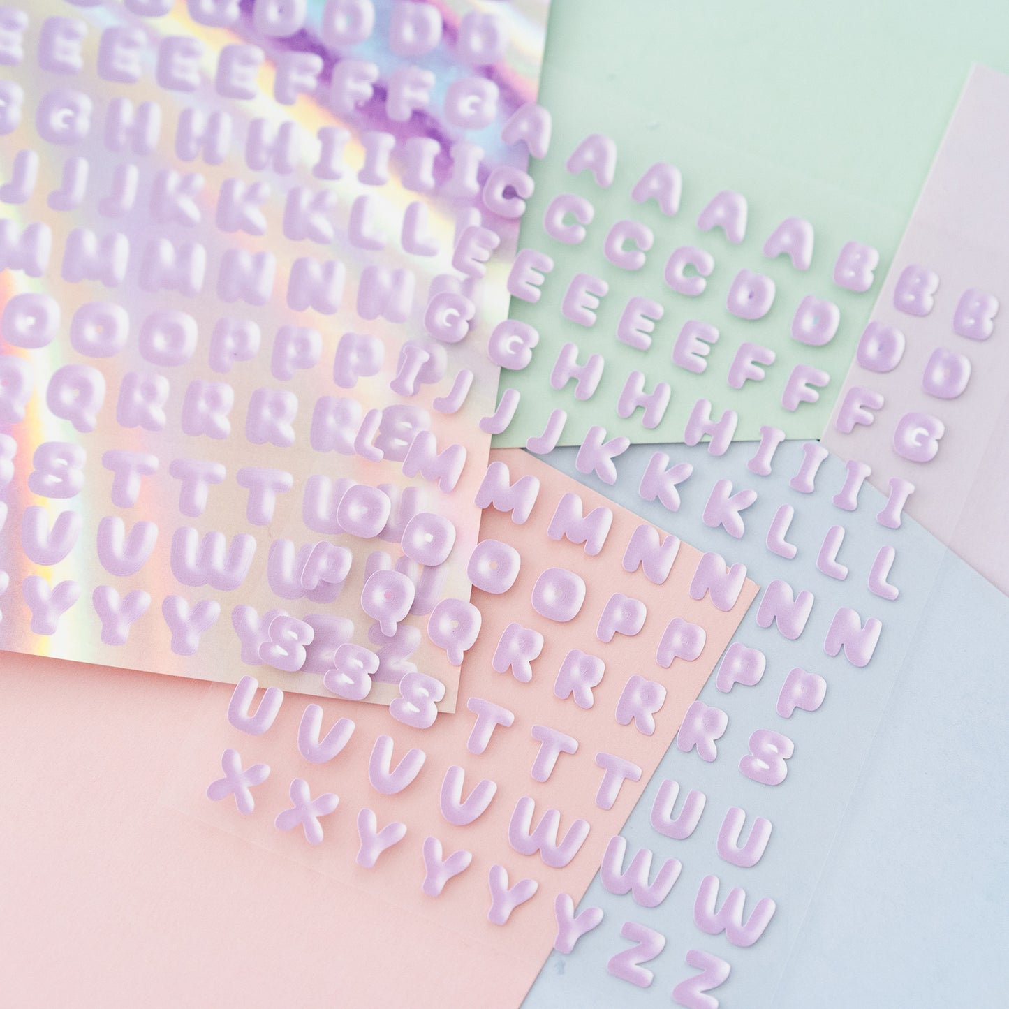 Y2K Puffy Alphabet Matte Journal Sticker Sheet