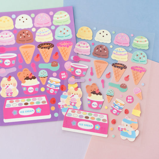 Ice Cream Shop Journal Sticker Sheet