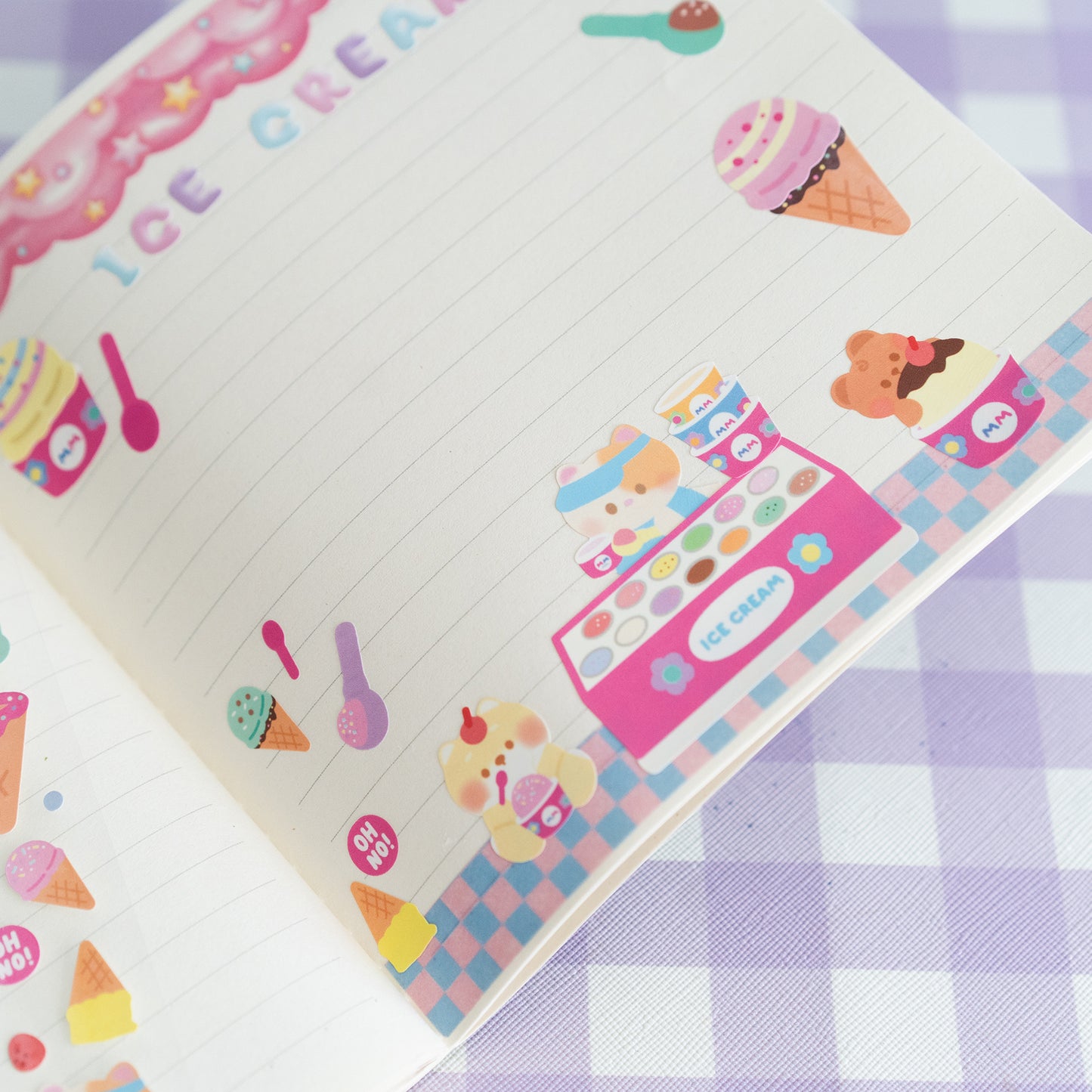 Ice Cream Shop Journal Sticker Sheet