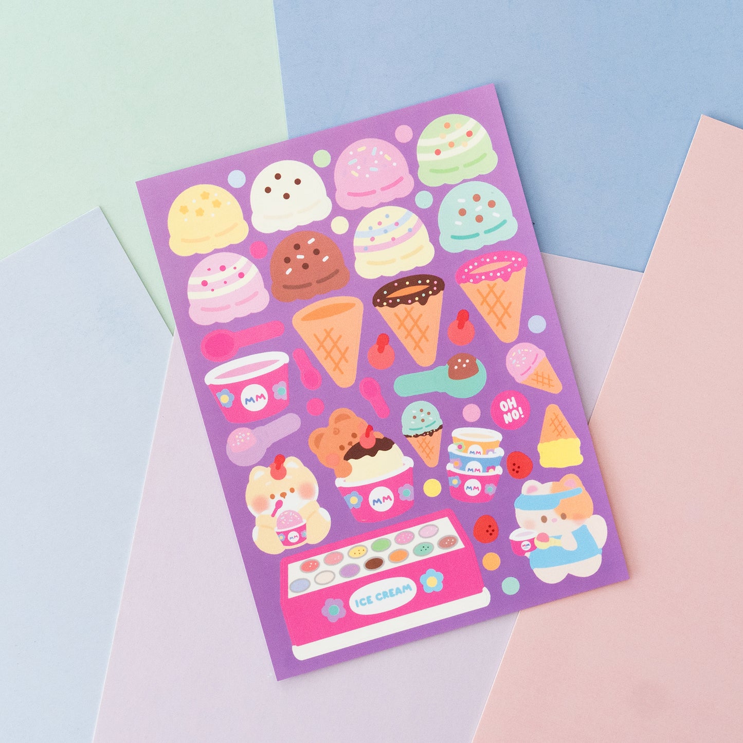 Ice Cream Shop Journal Sticker Sheet