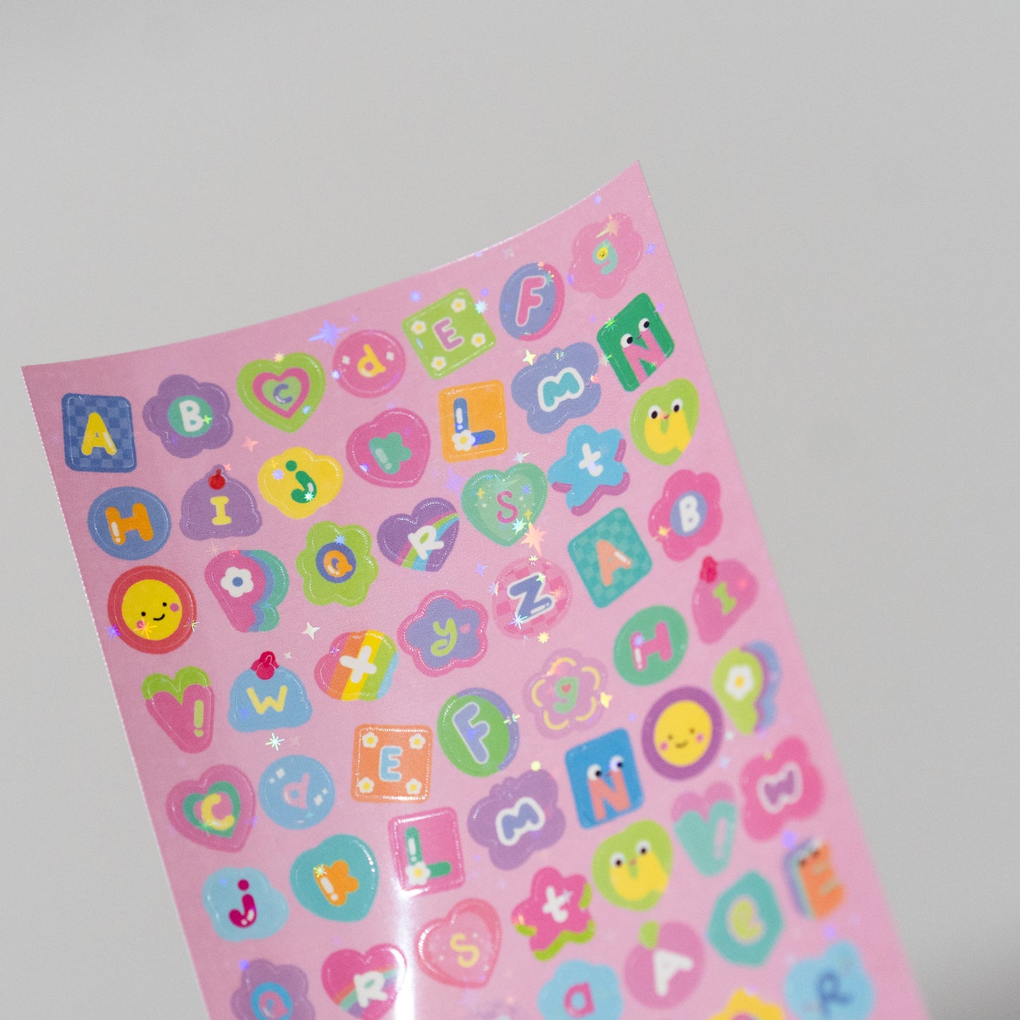 Pastel Abstracts Alphabet Stickers Deco Journal Sticker Sheet