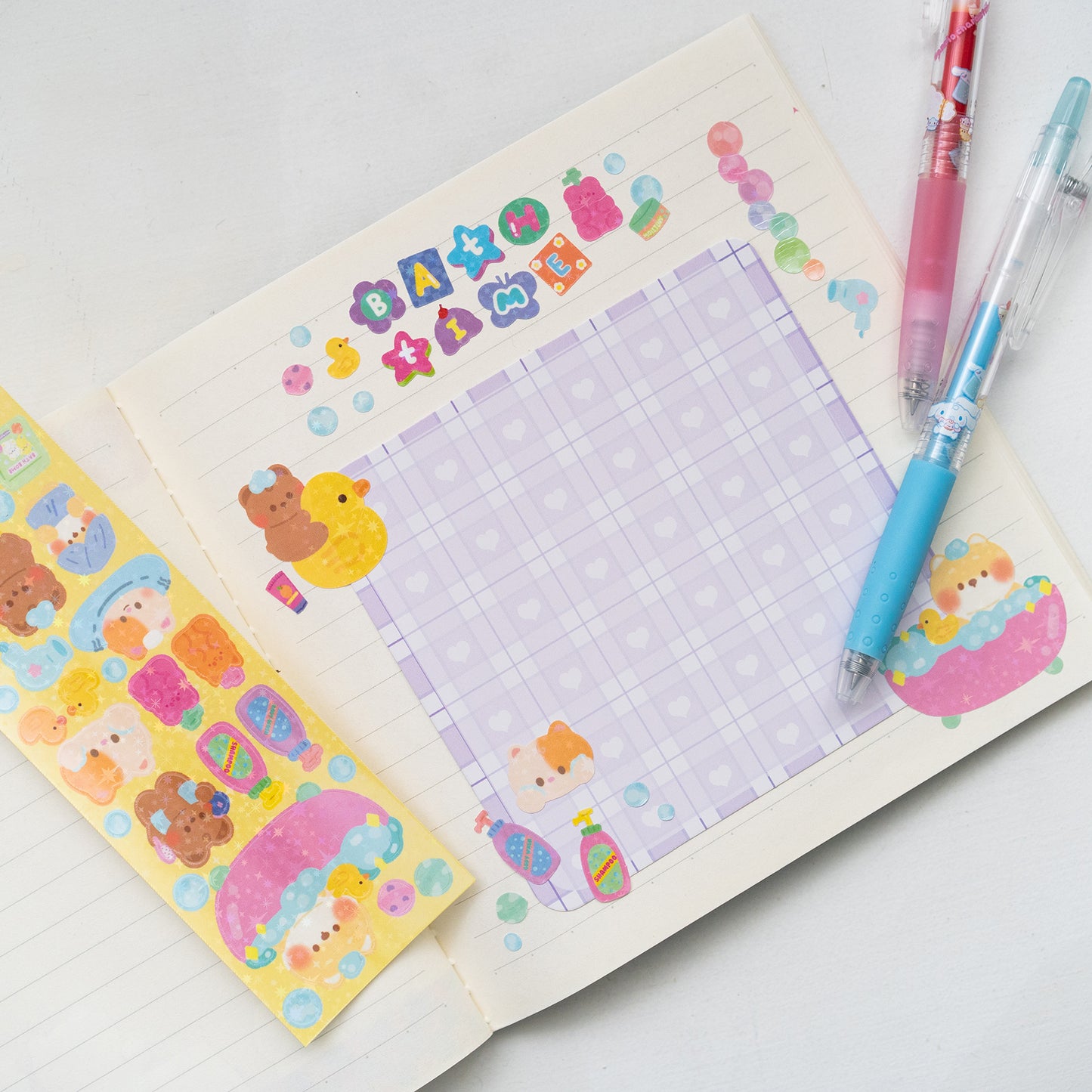 Bath Time and Body Care Deco Journal Sticker Sheet