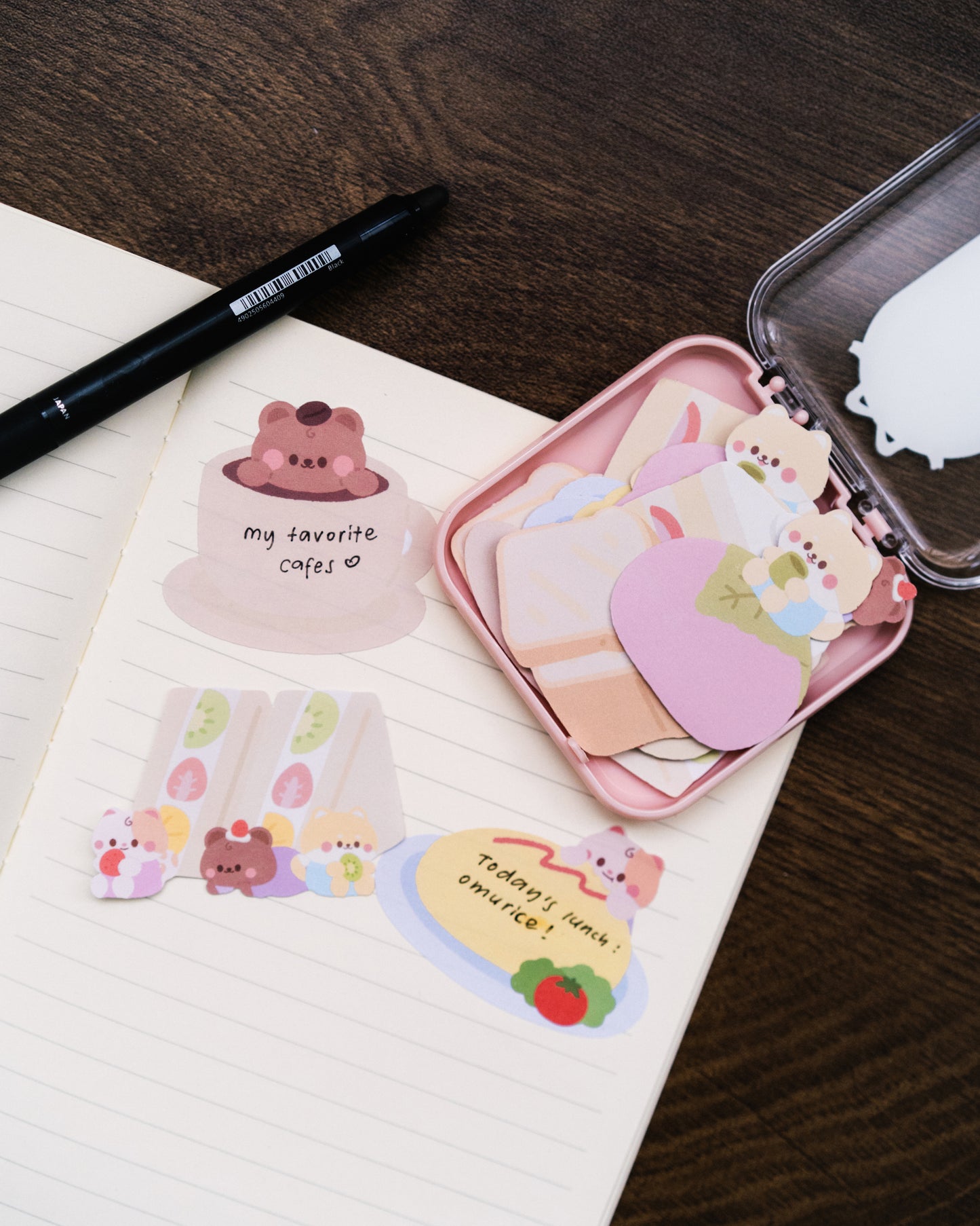 *new* Cute Food Write-On Sticker Set