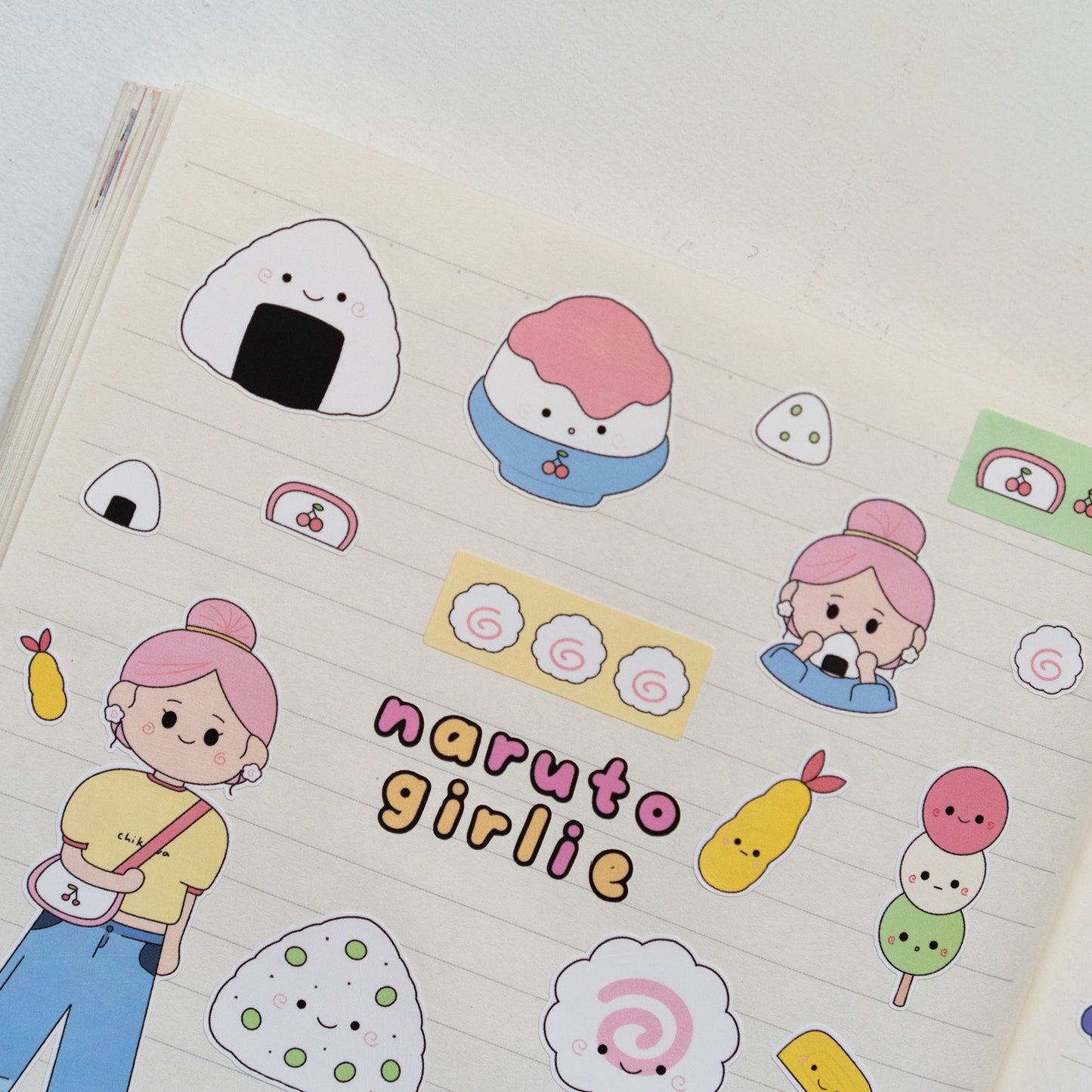 Outlined Naruto Girlie Journal Sticker Sheet