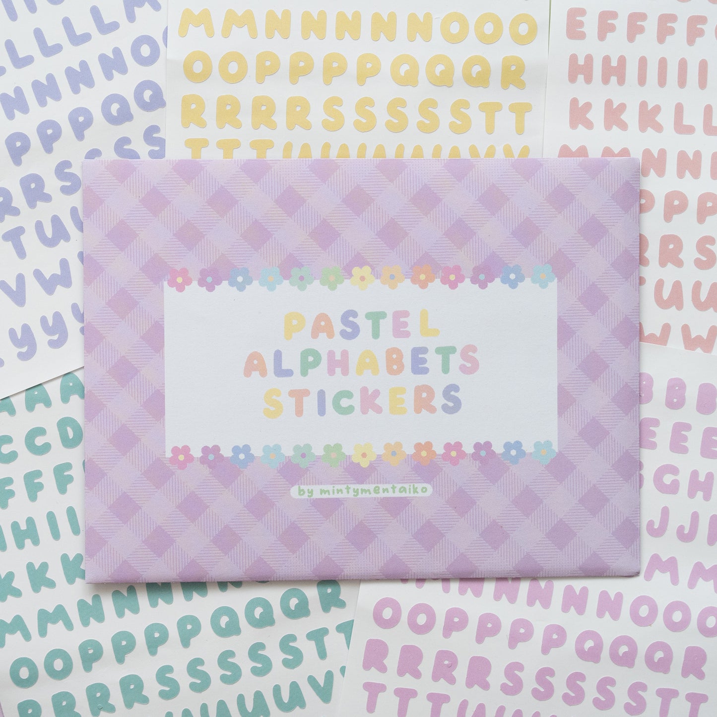 Pastel Alphabet Sticker Sheet Set