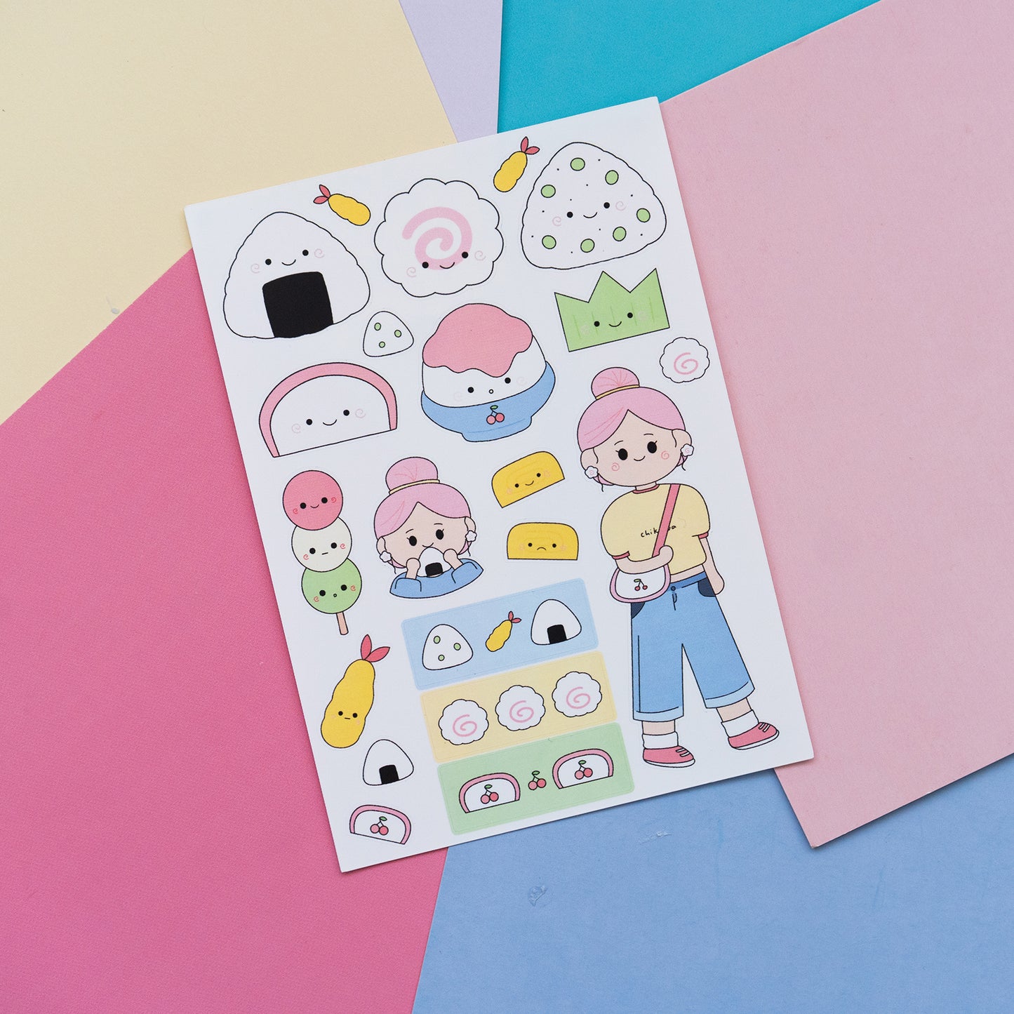 Outlined Naruto Girlie Journal Sticker Sheet