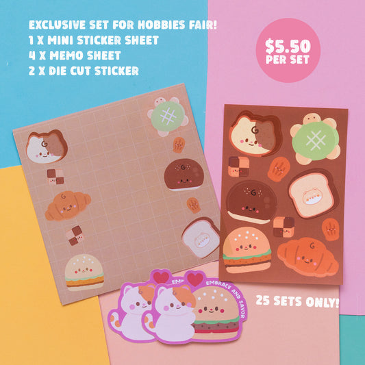 Bread Theme Stickers and Memo Set