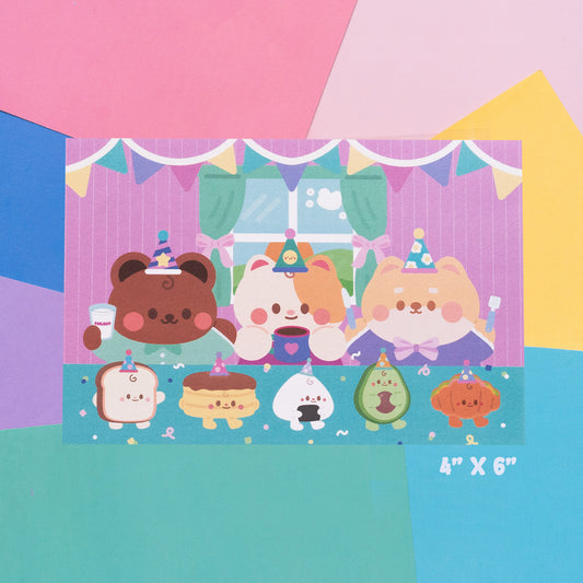 Start Everyday with A Party  - A6 Print