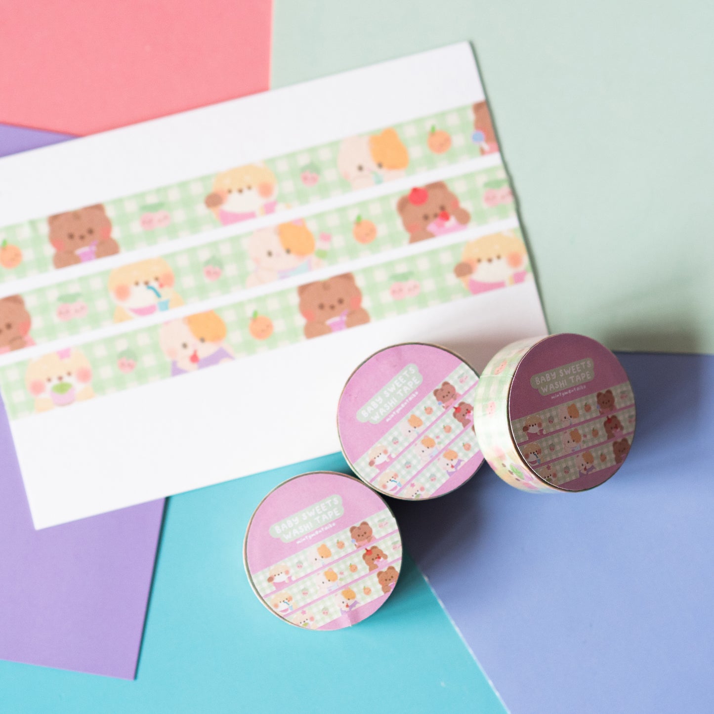 Minty Babies Green Plaid Washi Tape