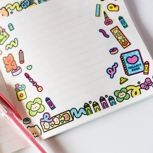 Minty Babies Lined Stationery and Journaling Washi Tape