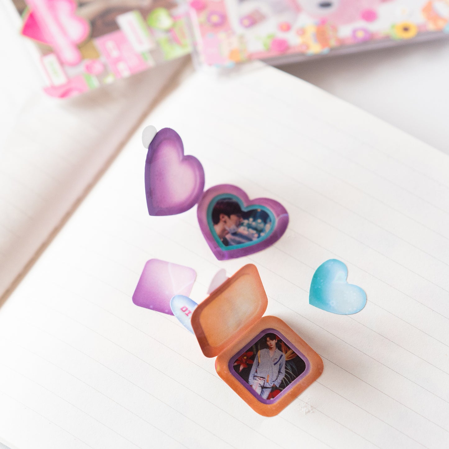 New Jeans Lyrics Locket Frames Journal Sticker Sheet