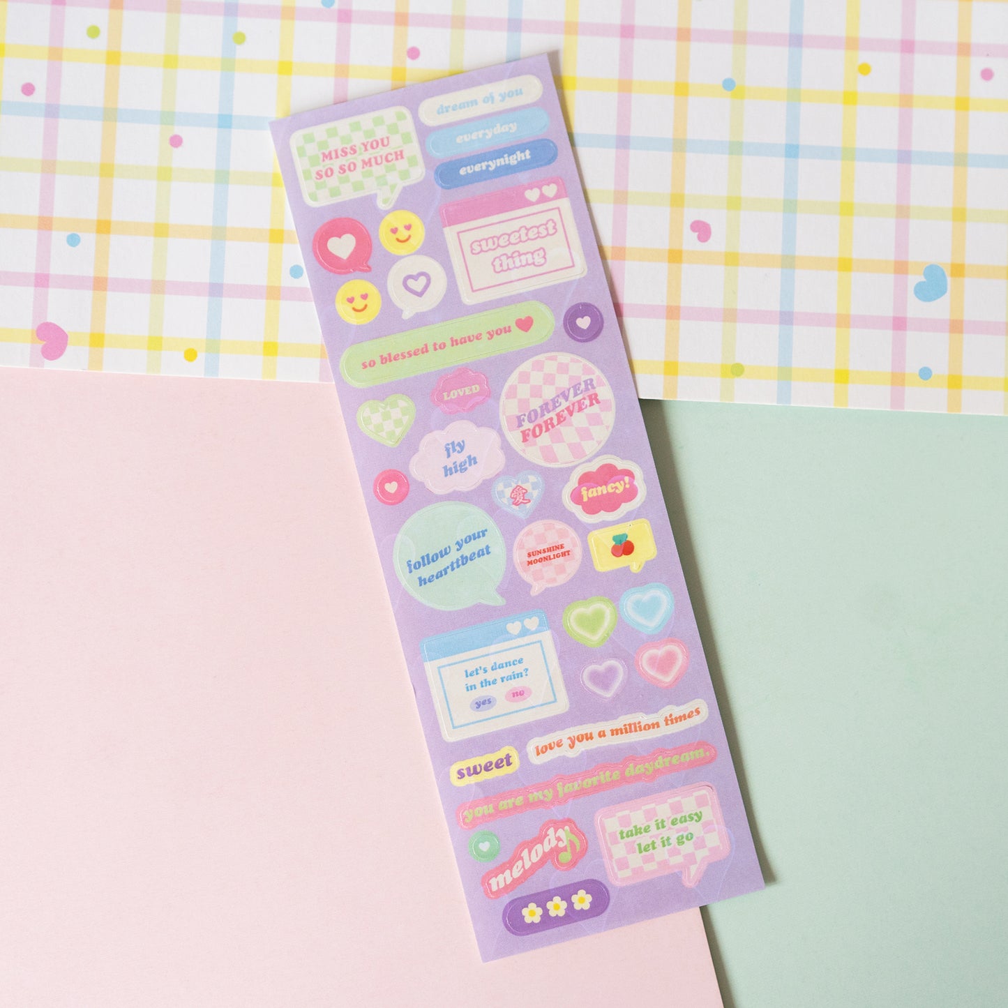 Y2K Pastel Speech Bubbles Deco Sticker Sheet
