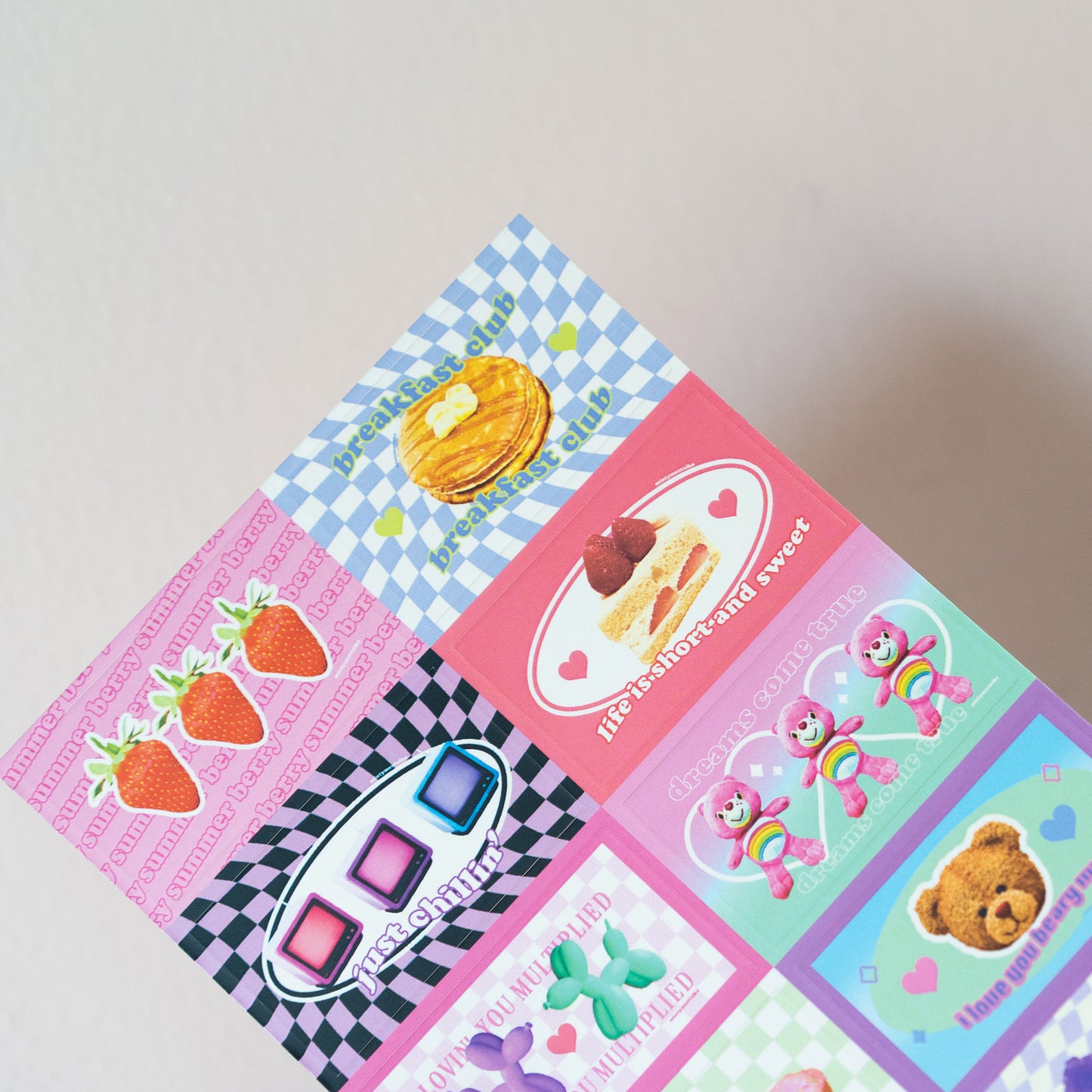 Y2K Rectangles Journal Sticker Sheet