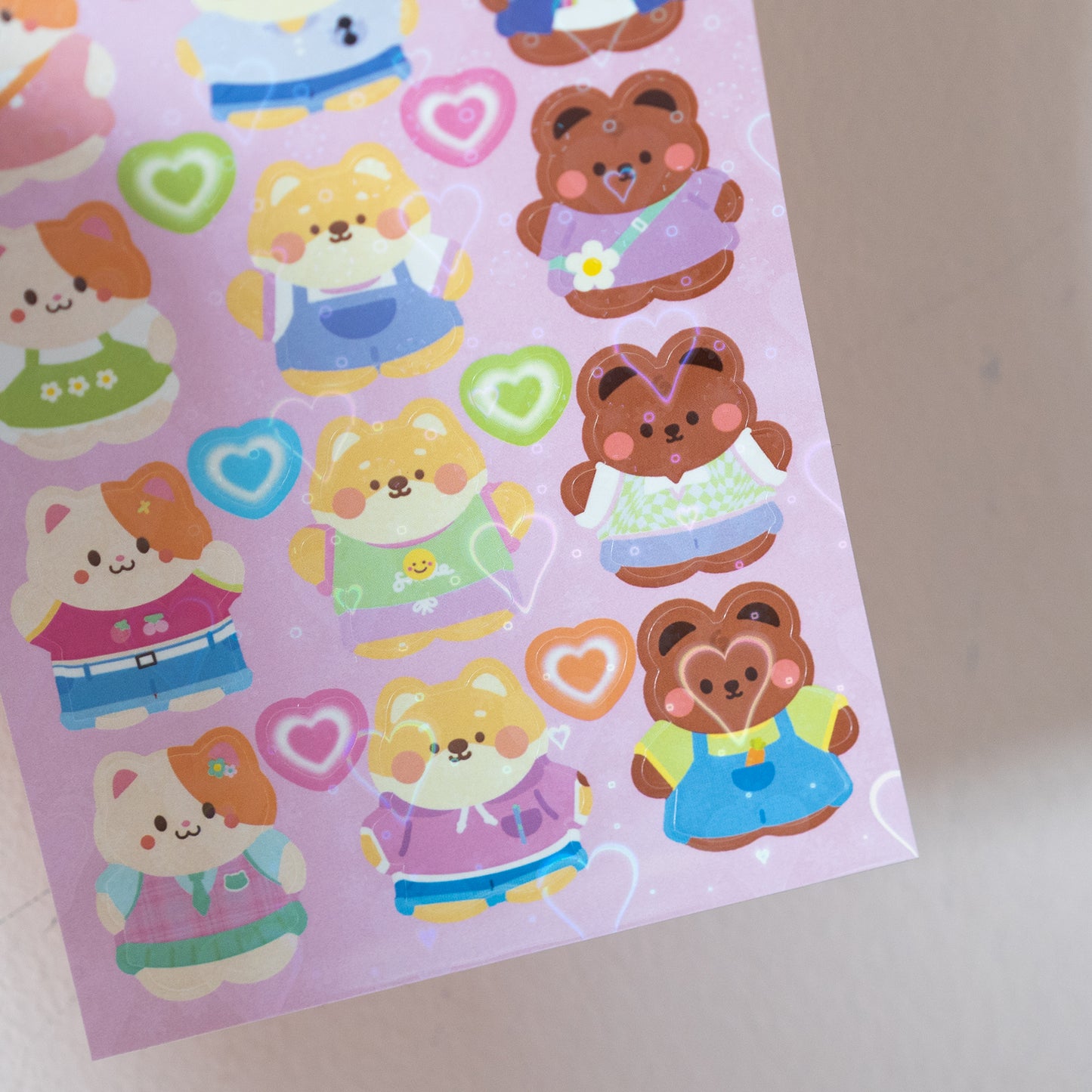 Minty Friends OOTD Journal Sticker Sheet