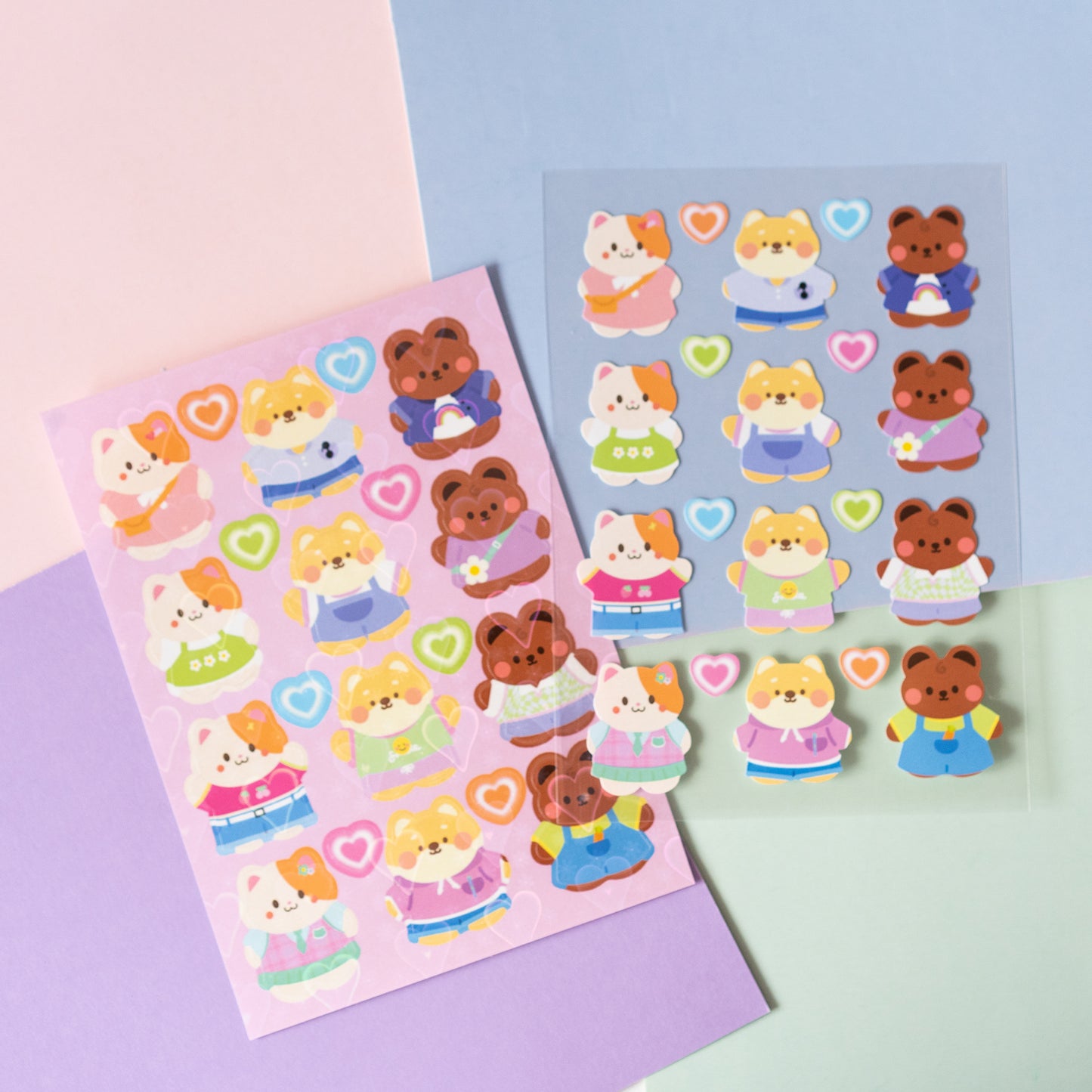 Minty Friends OOTD Journal Sticker Sheet