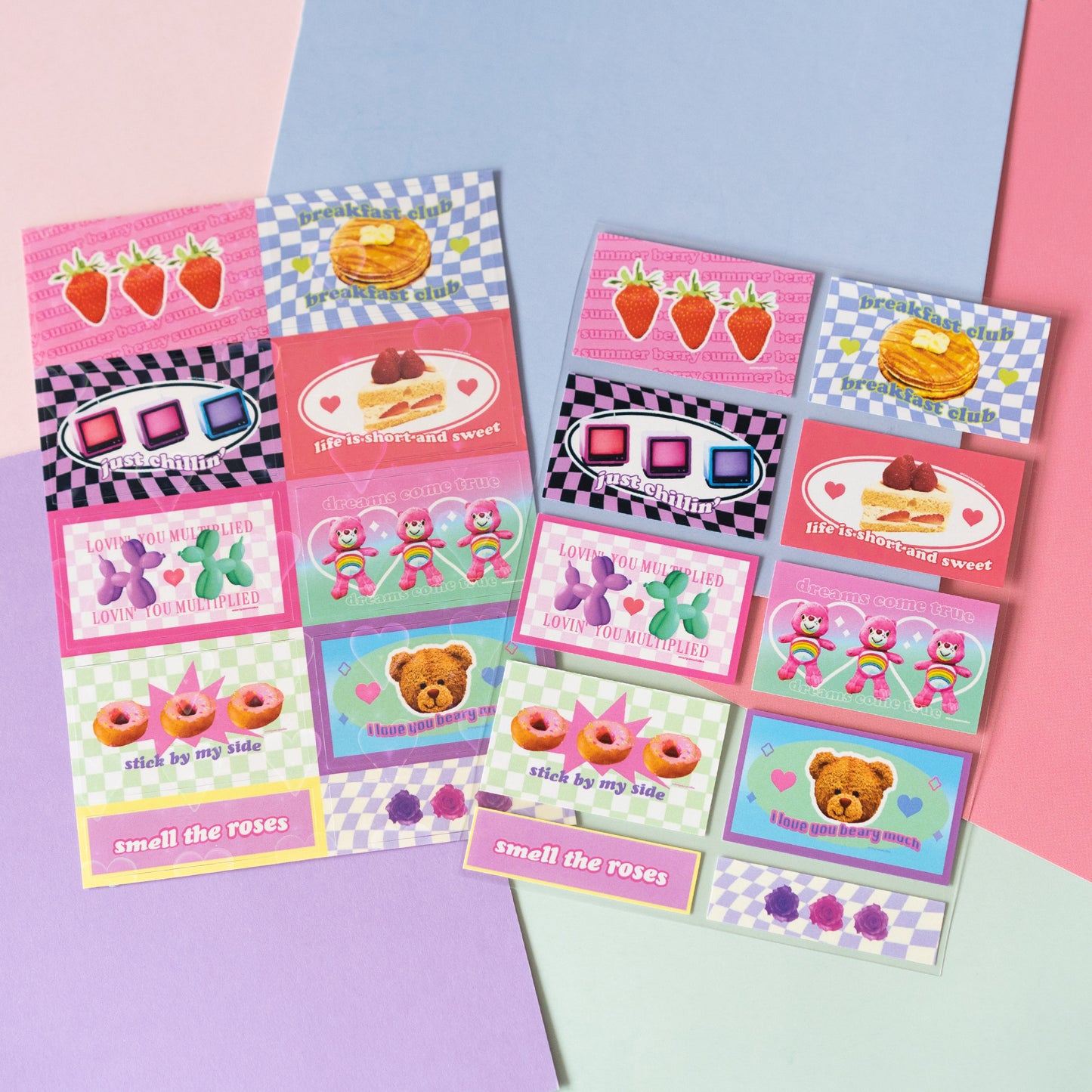 Y2K Rectangles Journal Sticker Sheet