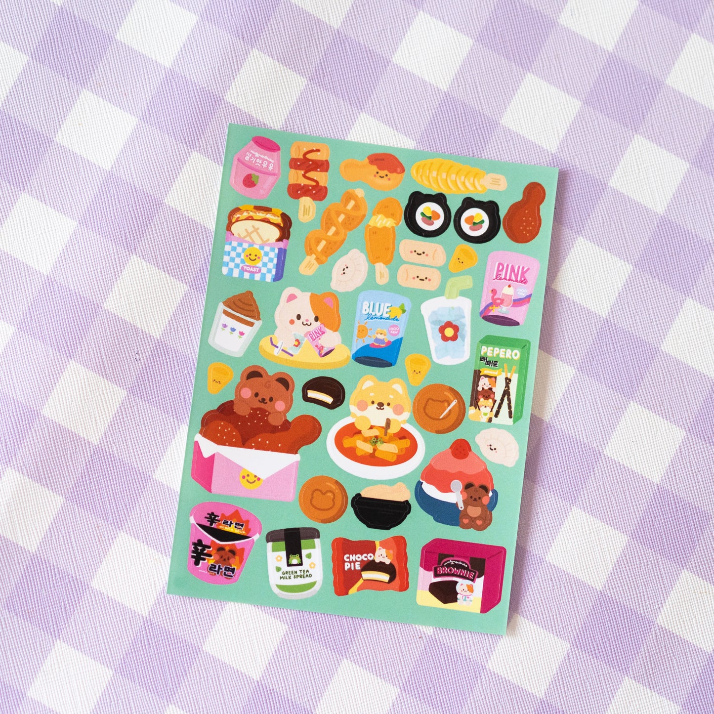 Korea Food Trip Journal Sticker Sheet