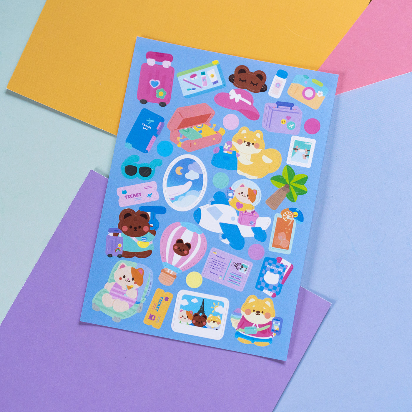 Vacation and Travelling Journal Sticker Sheet