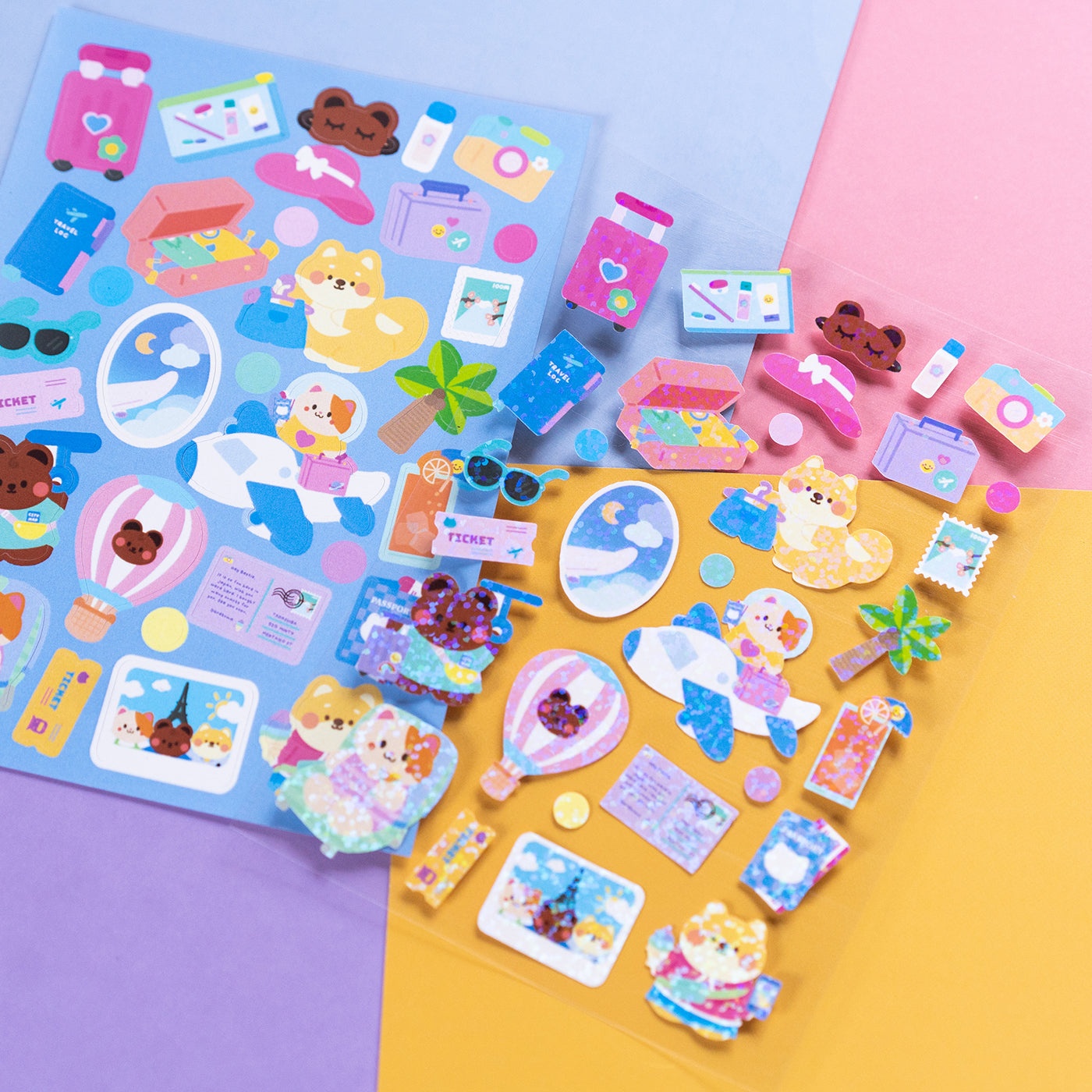 Vacation and Travelling Journal Sticker Sheet