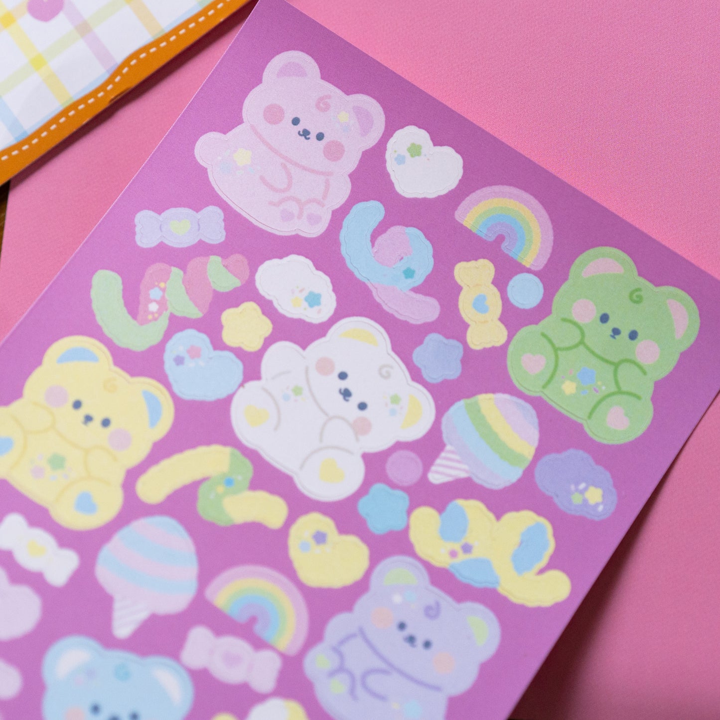 Pastel Cotton Candy Darekuma Confetti Journal Sticker Sheet