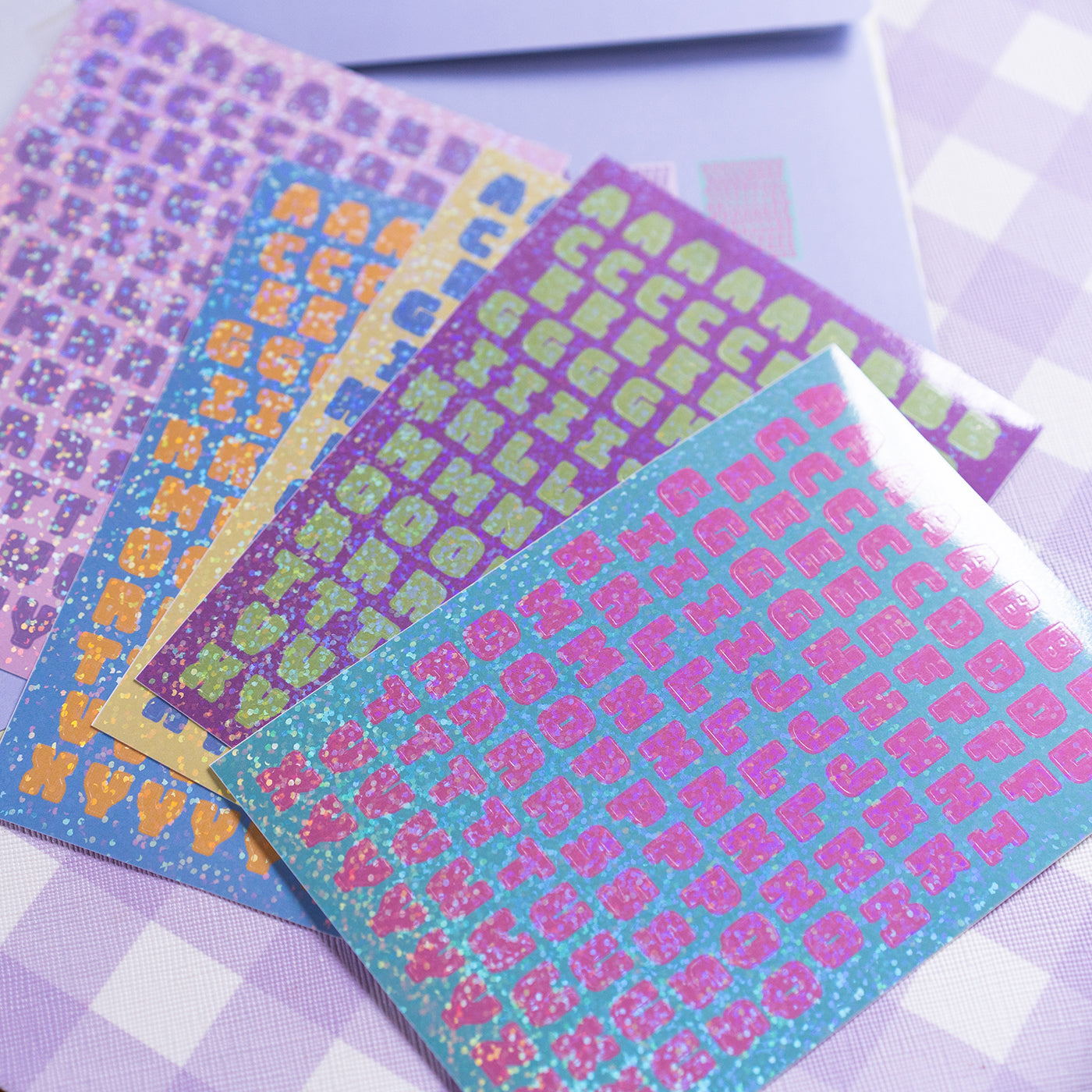 90s High School Alphabet Sticker Sheet Set