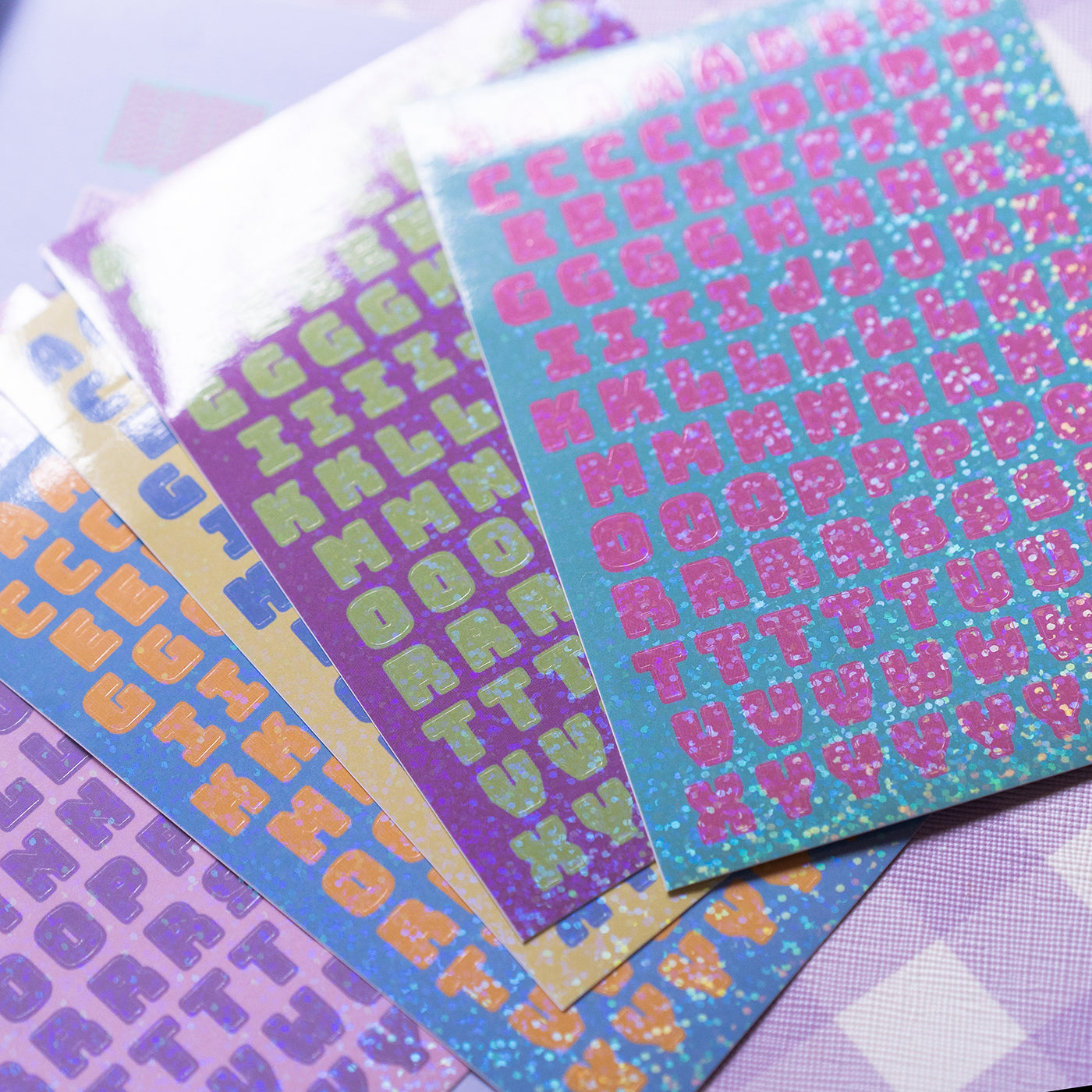 90s High School Alphabet Sticker Sheet Set