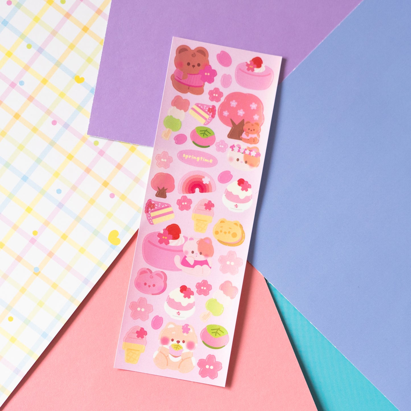 Minty Babies Sakura Hanami Spring Cherry Blossom Deco Journal Sticker Sheet