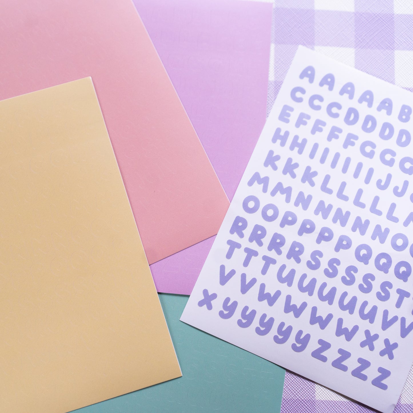 Pastel Alphabet Sticker Sheet Set