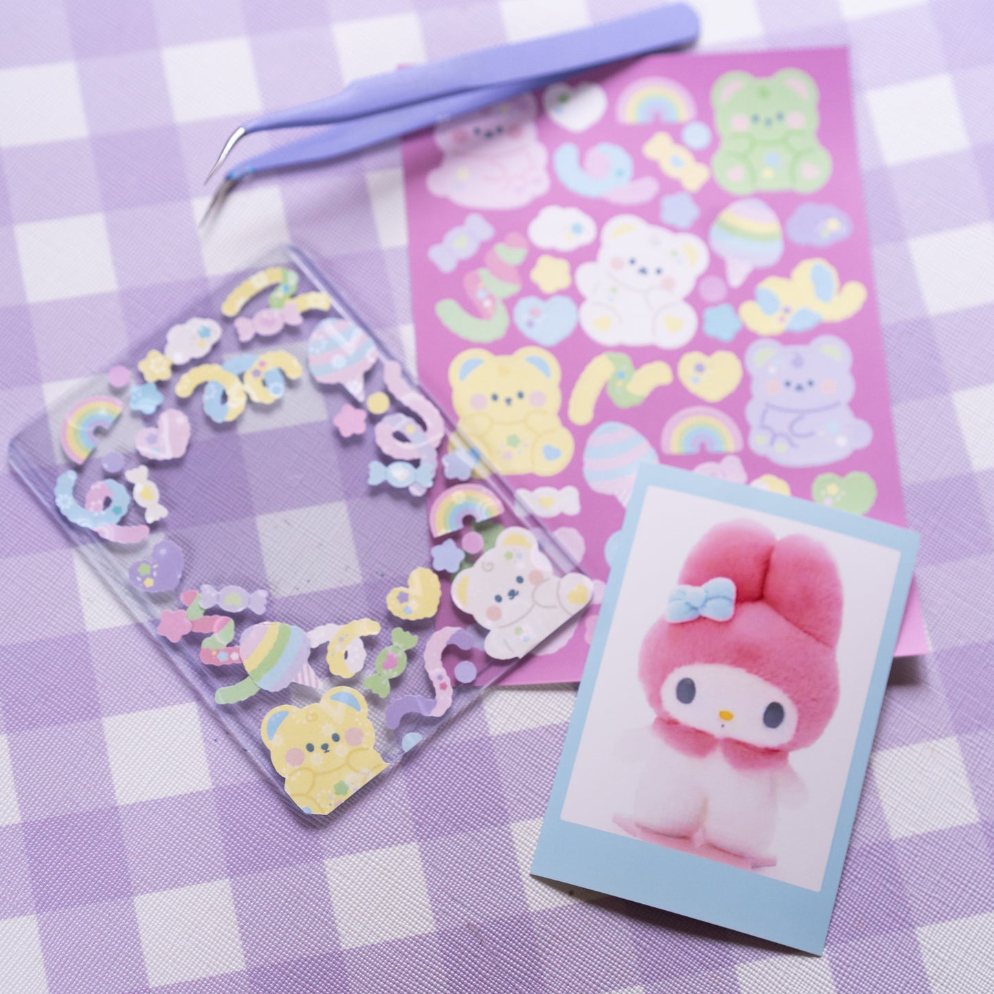 Pastel Cotton Candy Darekuma Confetti Journal Sticker Sheet