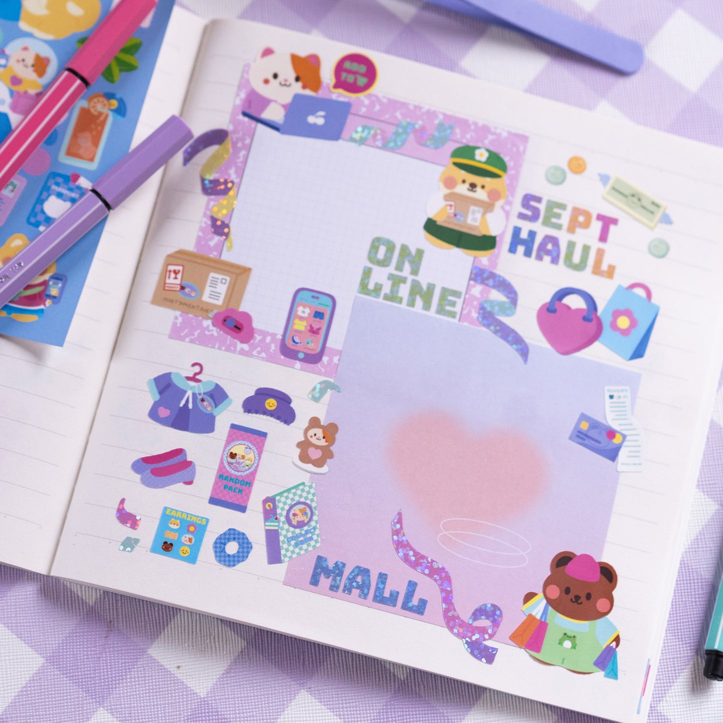 Shopping Haul Journal Sticker Sheet