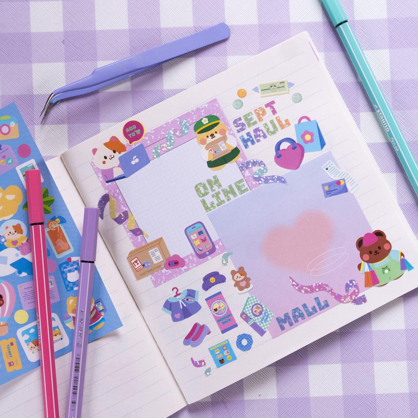 Shopping Haul Journal Sticker Sheet
