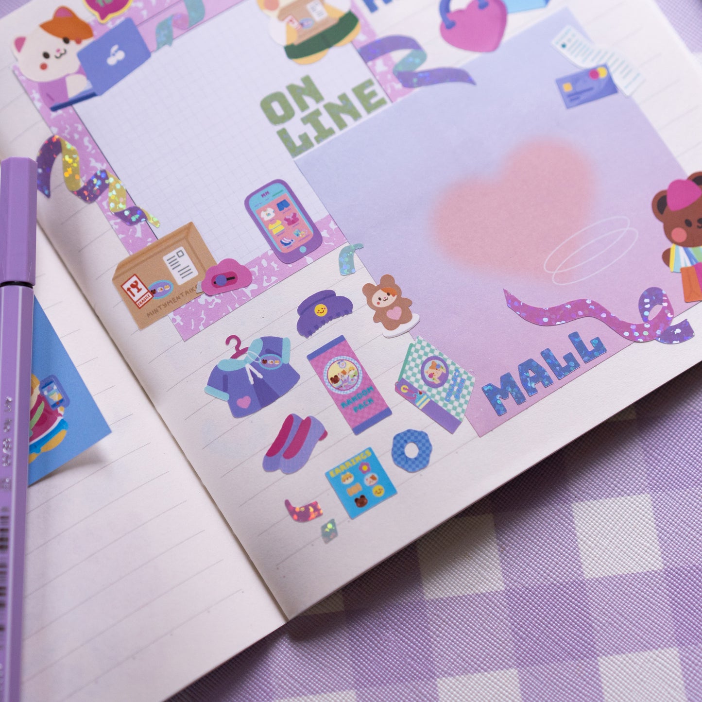 Shopping Haul Journal Sticker Sheet