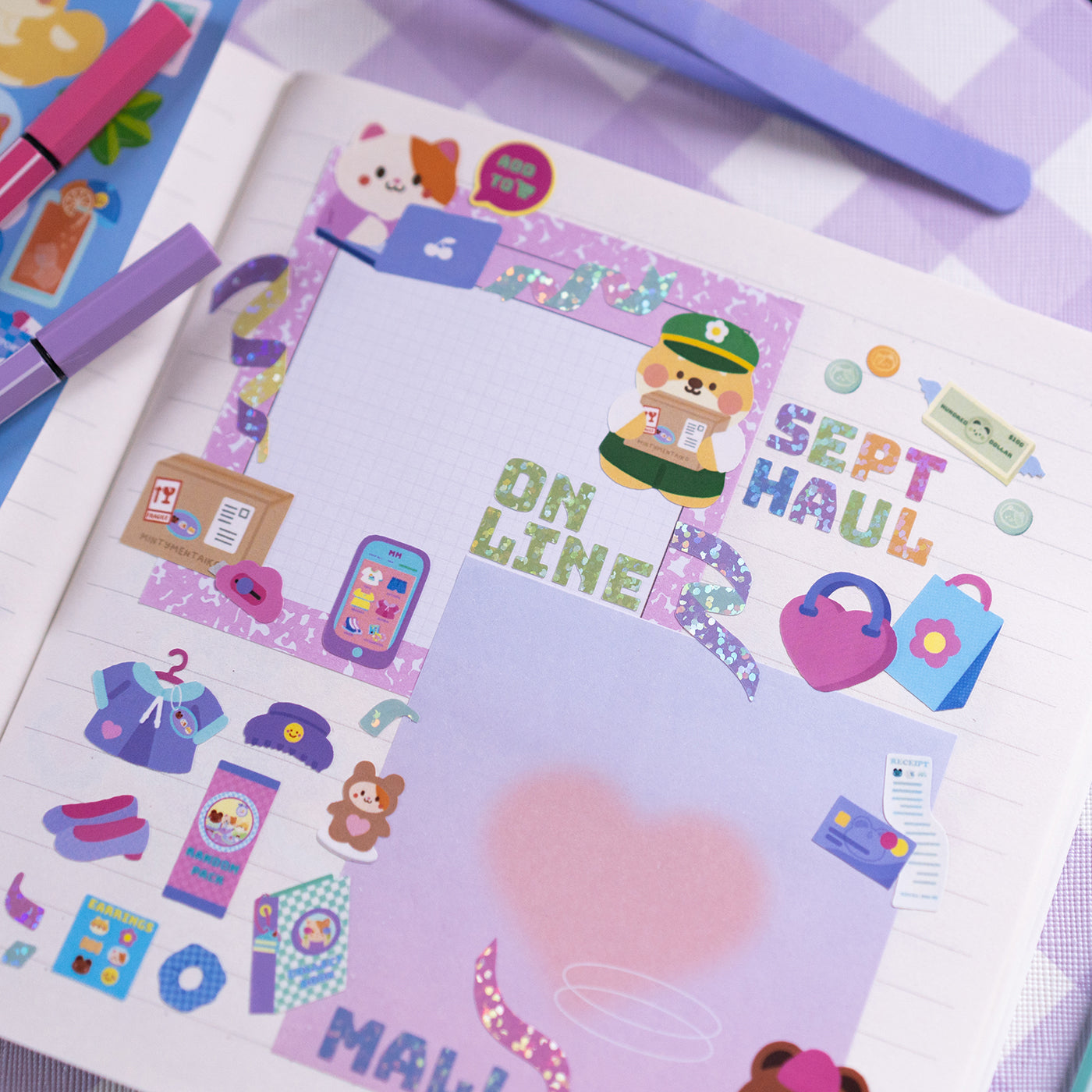 90s High School Alphabet Sticker Sheet Set