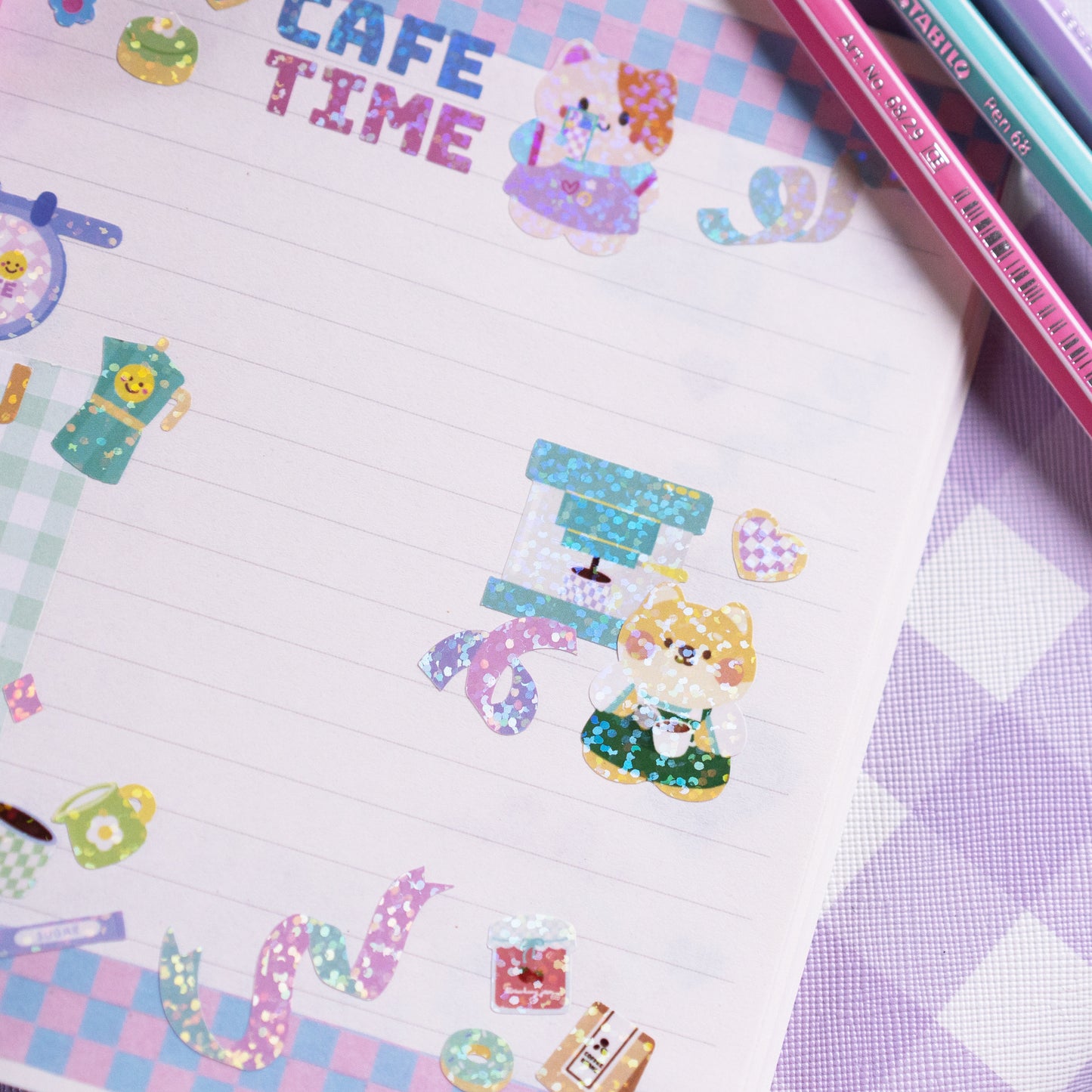 Cafe Hopping Journal Sticker Sheet