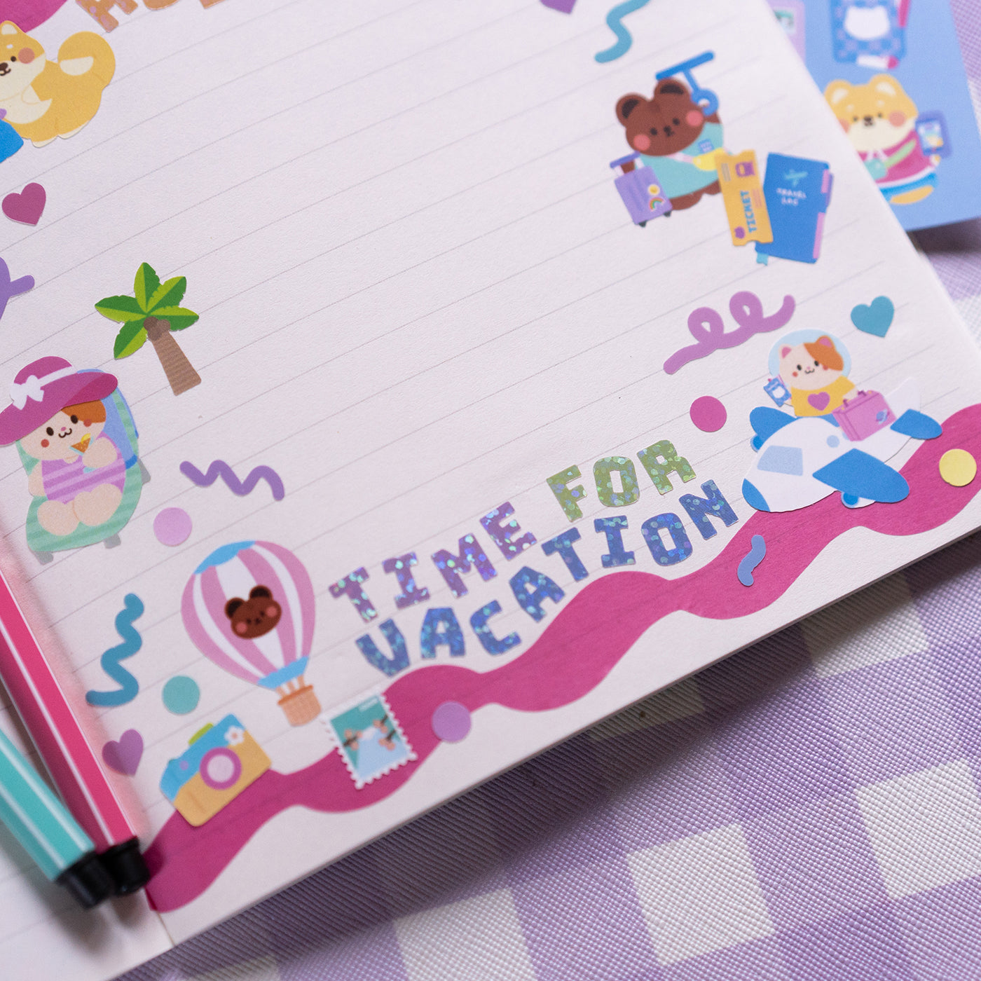 Vacation and Travelling Journal Sticker Sheet