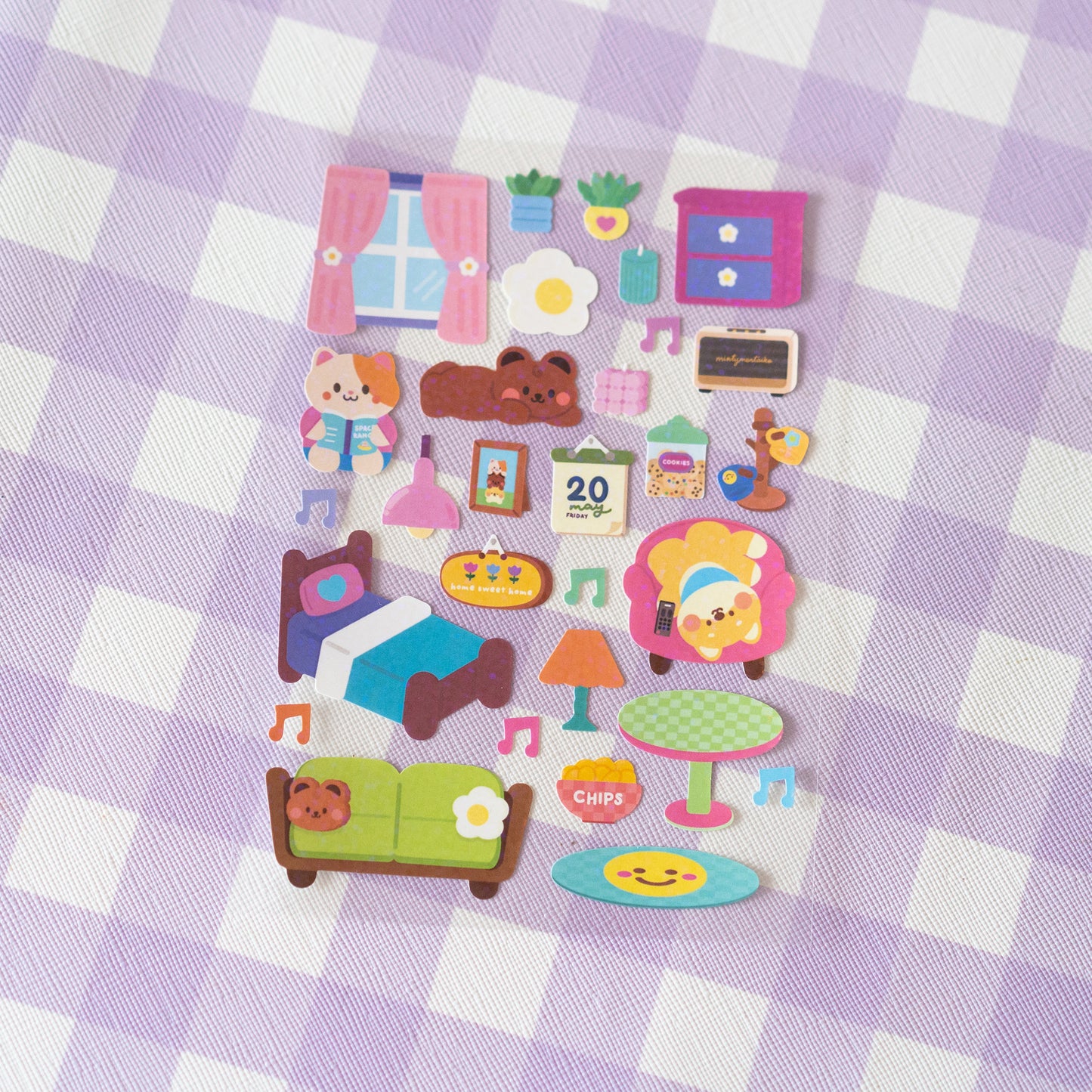 Stay Home Homebody Journal Sticker Sheet