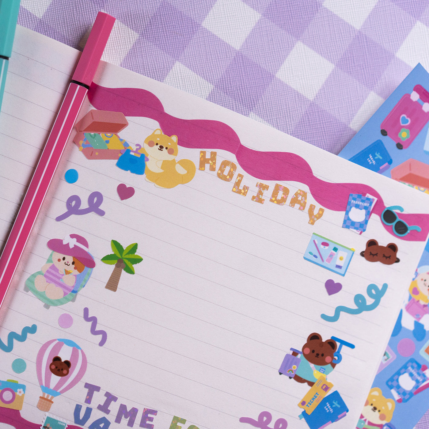 Vacation and Travelling Journal Sticker Sheet