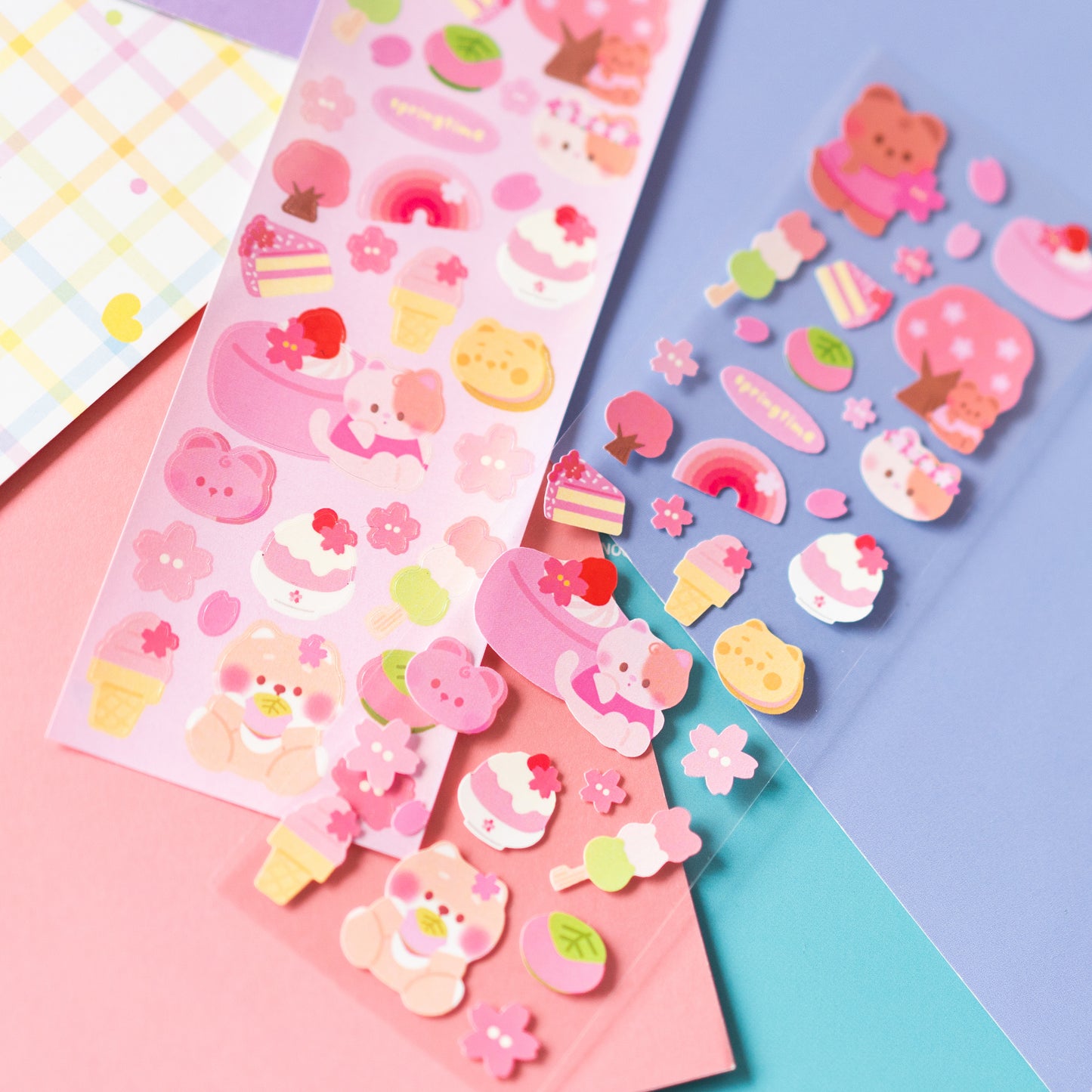 Minty Babies Sakura Hanami Spring Cherry Blossom Deco Journal Sticker Sheet