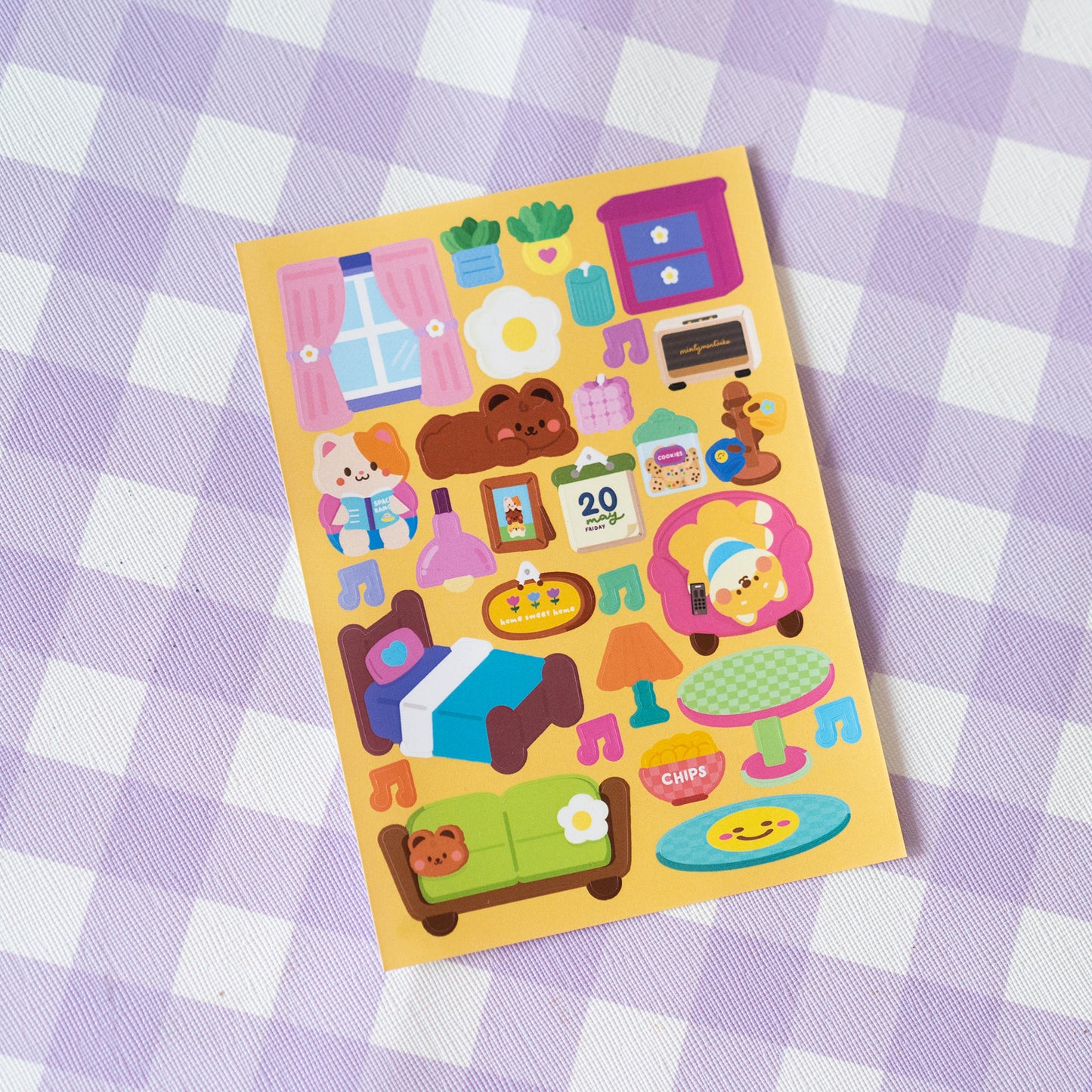 Stay Home Homebody Journal Sticker Sheet