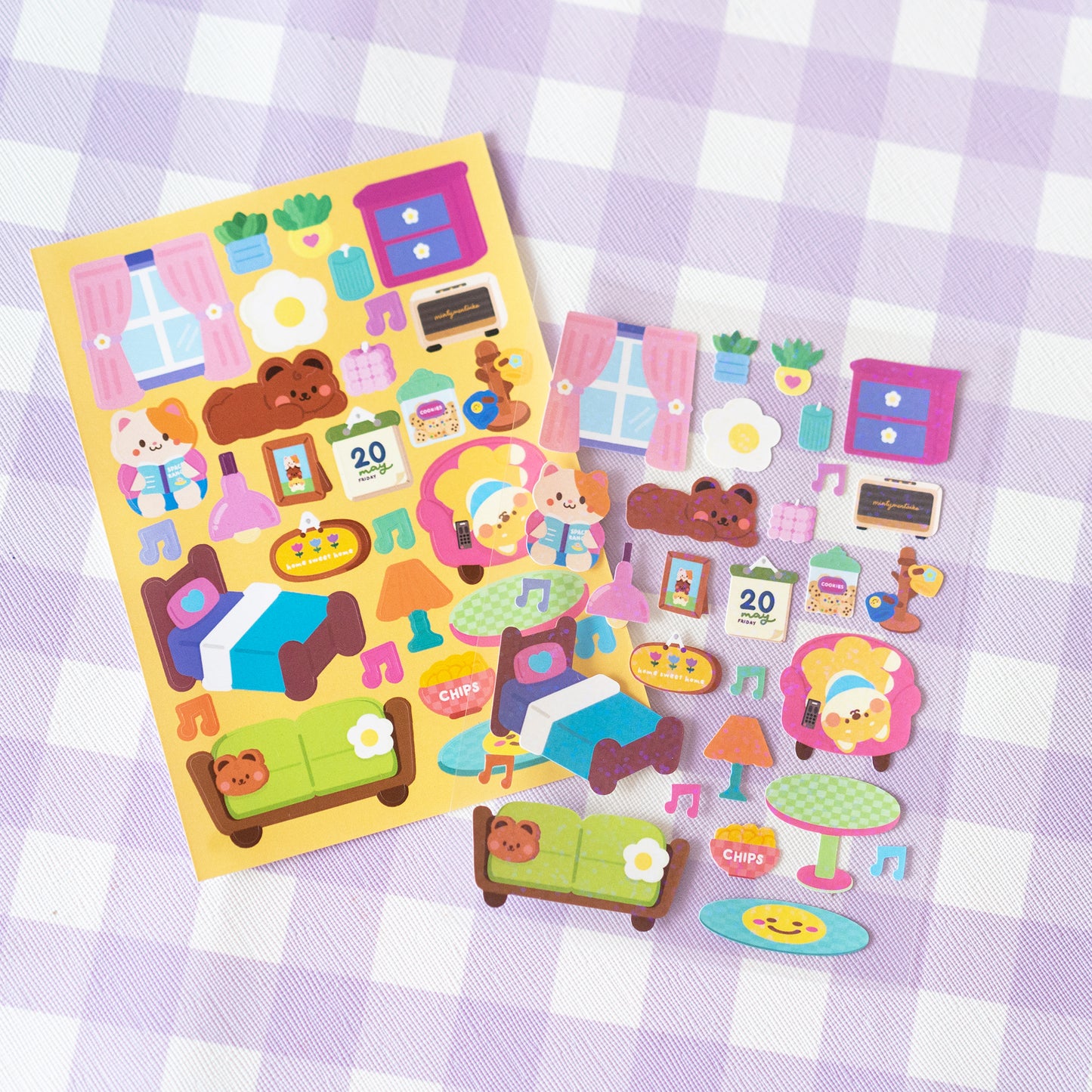 Stay Home Homebody Journal Sticker Sheet