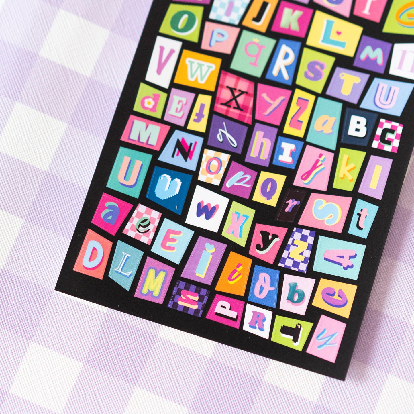 Magazine Cut Out Alphabets Journal Sticker Sheet