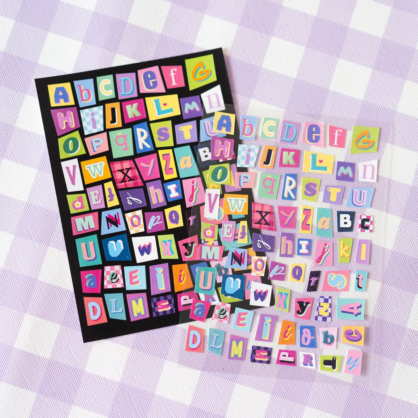 Magazine Cut Out Alphabets Journal Sticker Sheet