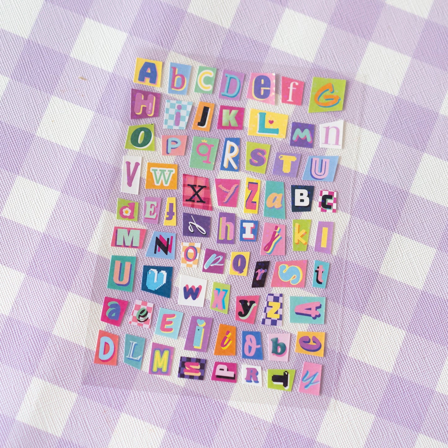 Magazine Cut Out Alphabets Journal Sticker Sheet