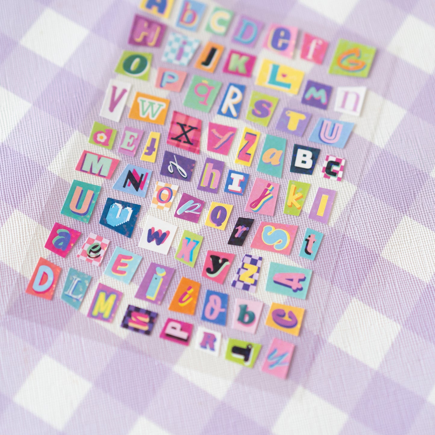 Magazine Cut Out Alphabets Journal Sticker Sheet