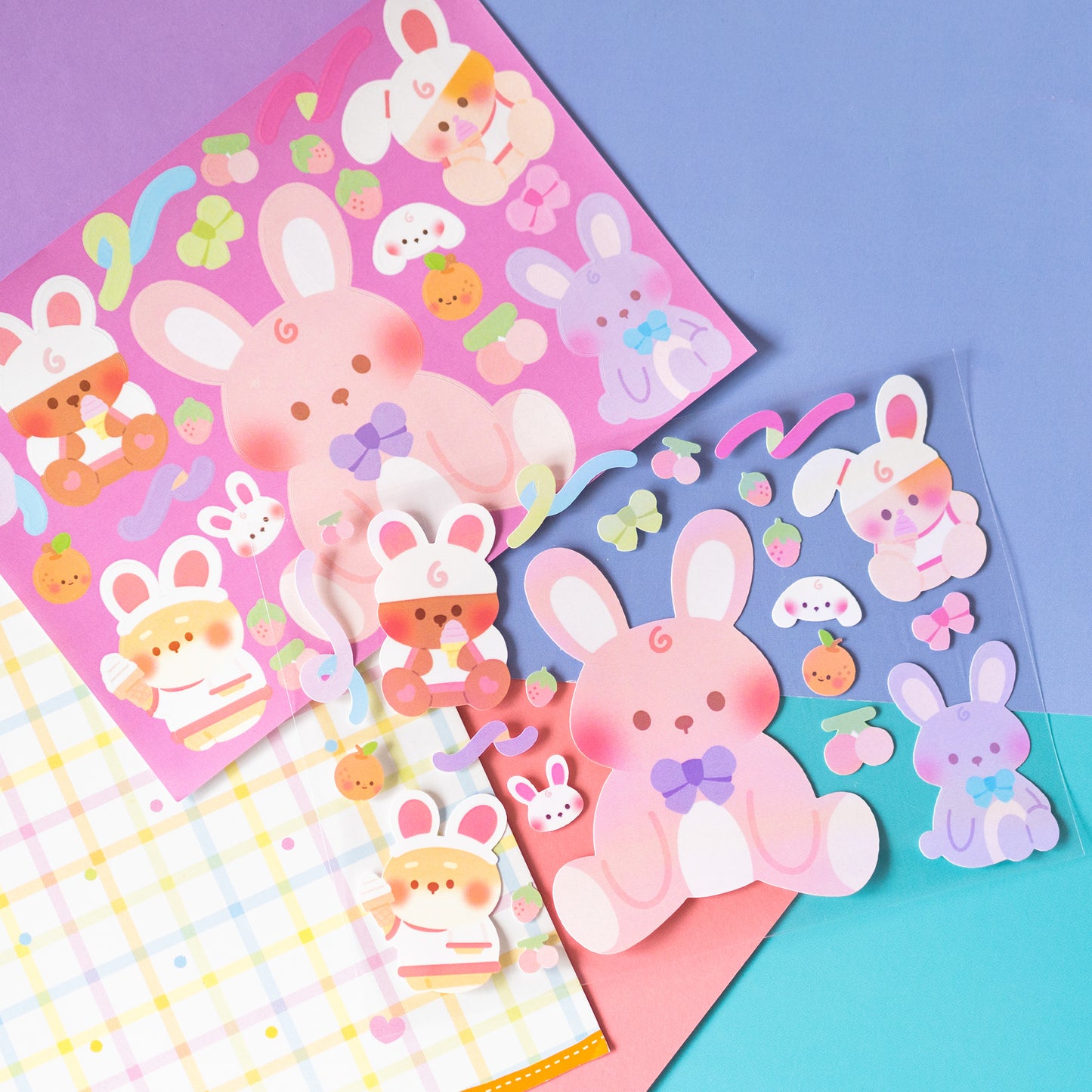 Pastel Bunnies Journal Sticker Sheet