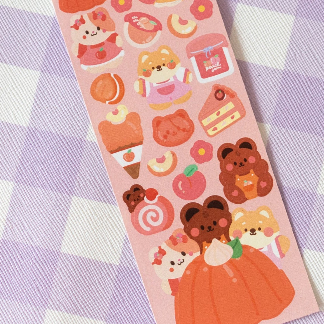 Peach Desserts Journal Sticker Sheet