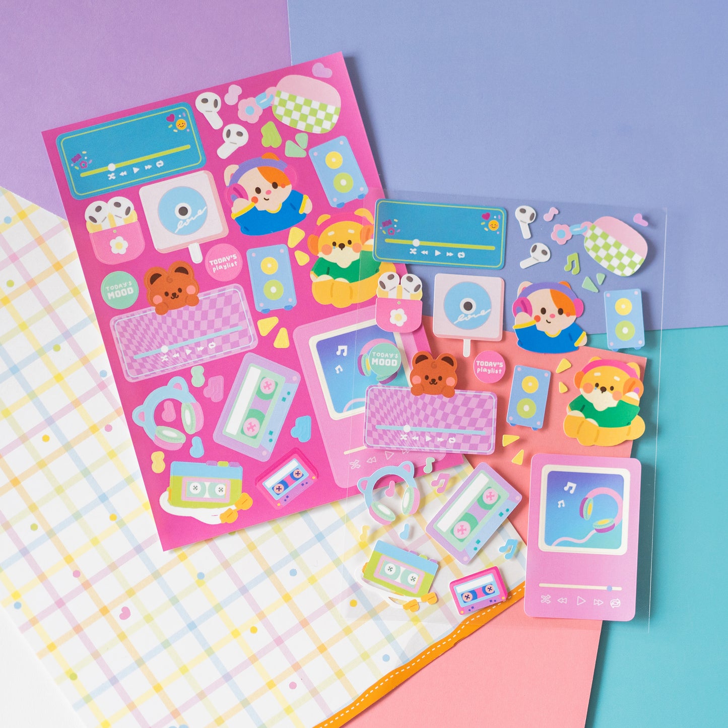 Music Lover and Playlist Deco Journal Sticker Sheet