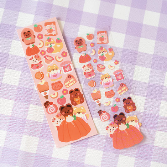 Peach Desserts Journal Sticker Sheet