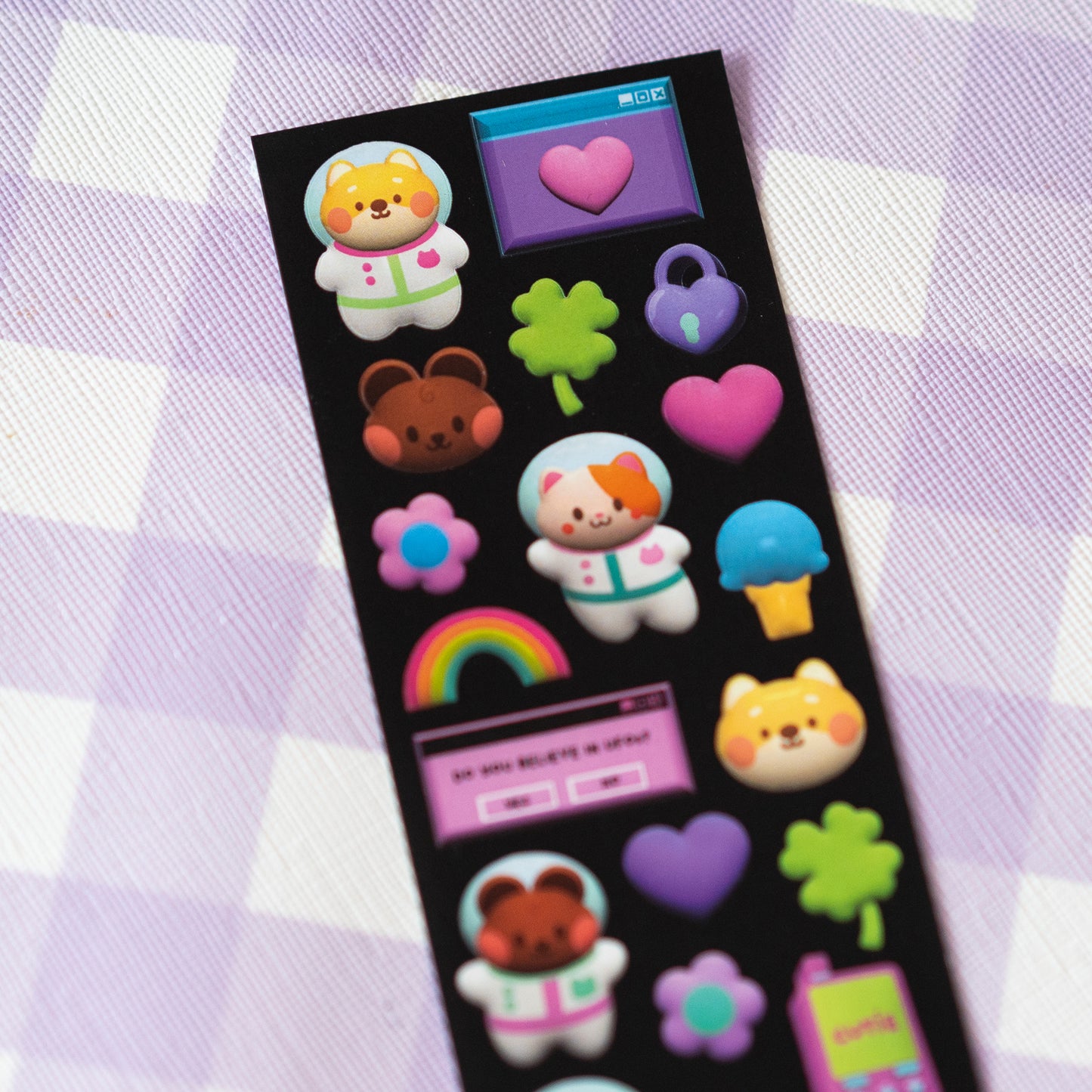 3D Minty Friends Deco Journal Sticker Sheet