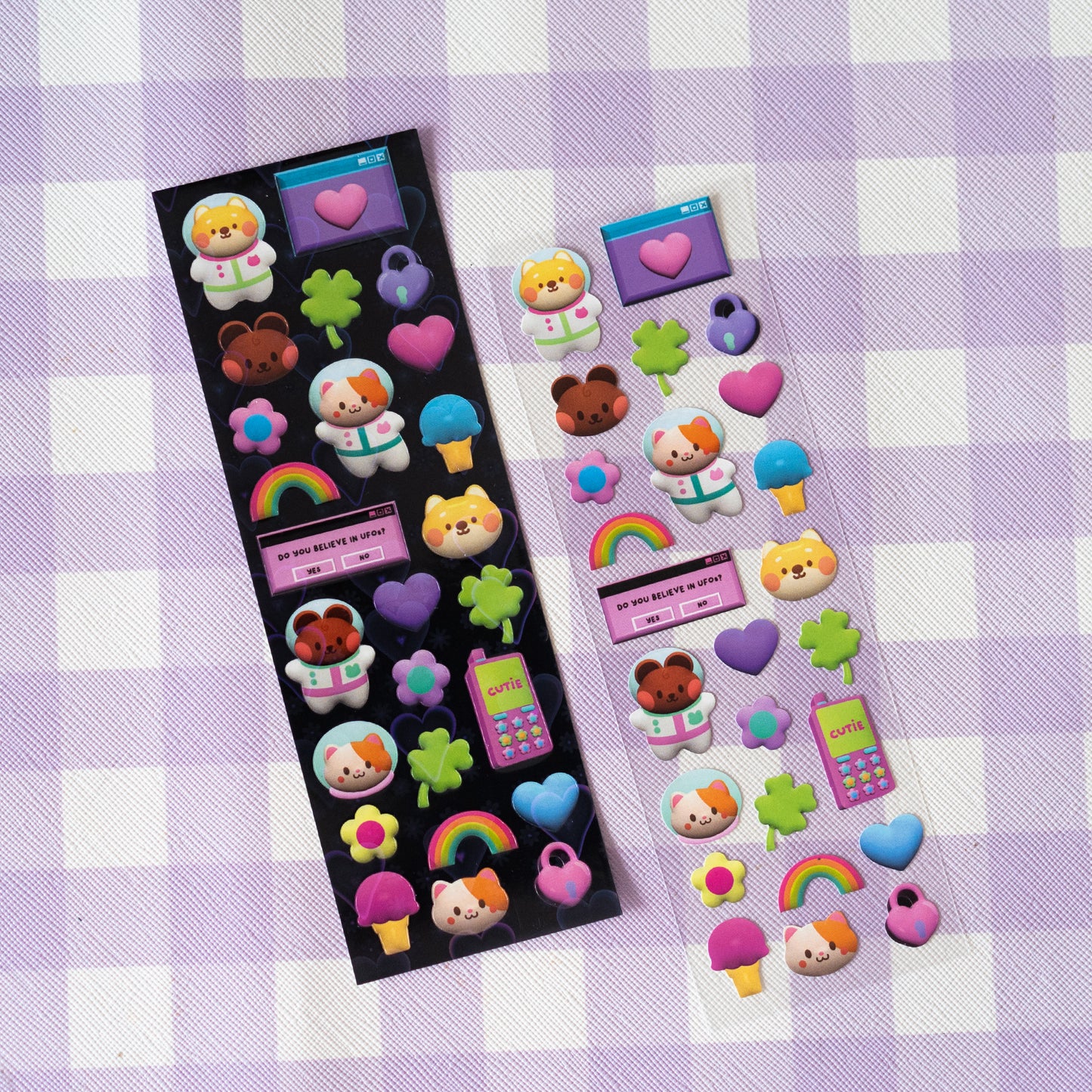 3D Minty Friends Deco Journal Sticker Sheet